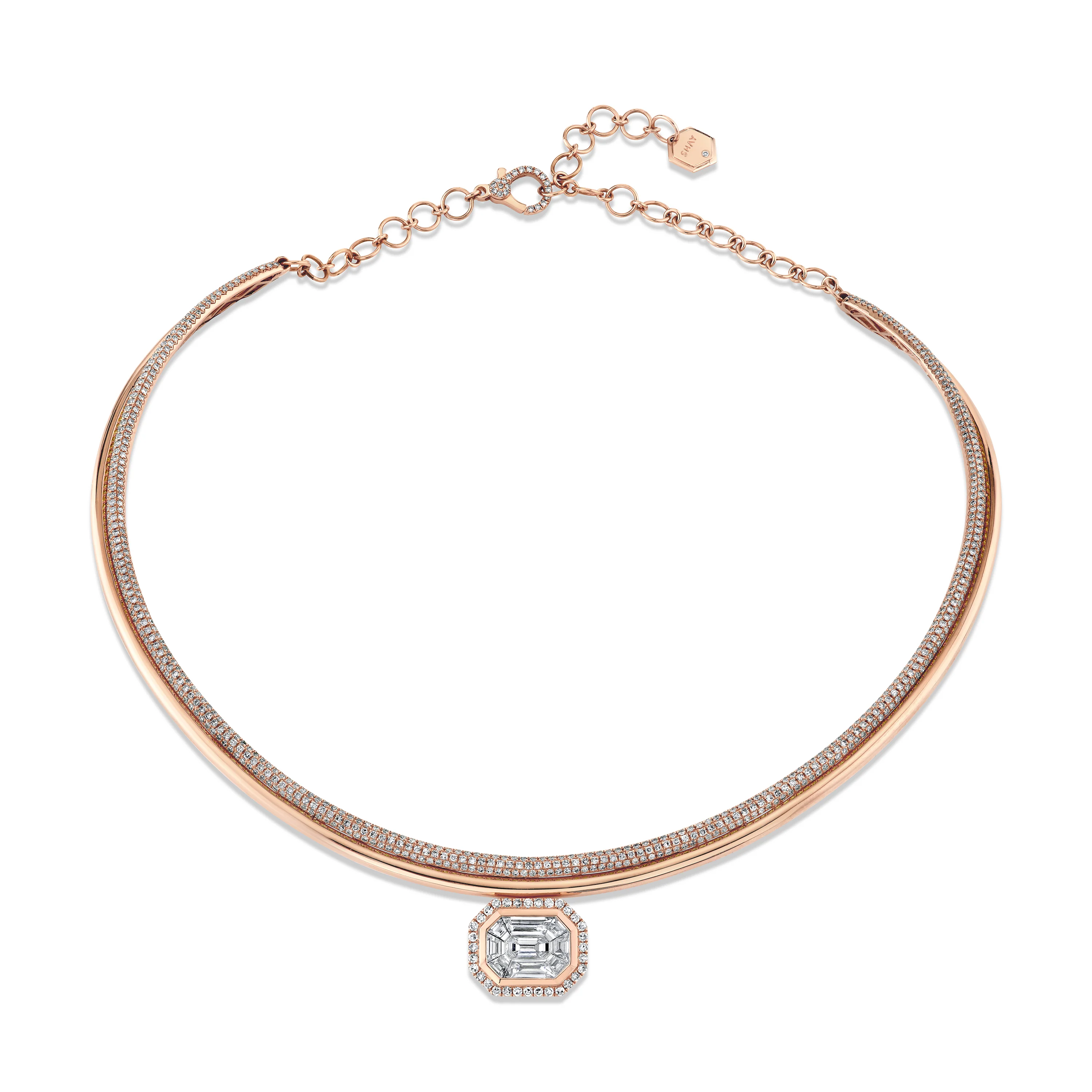 DIAMOND FLOATING BEZEL COLLAR - Image 3