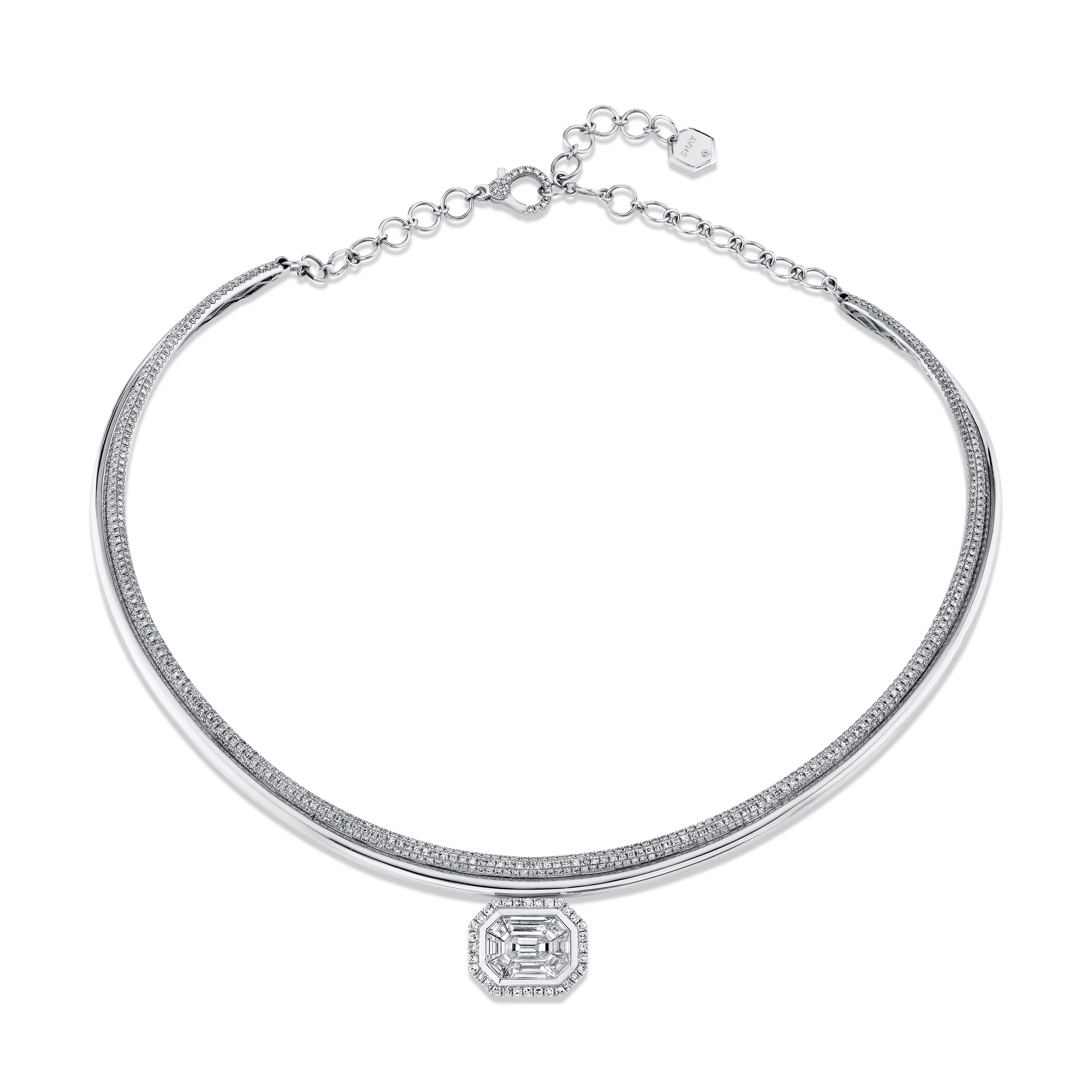DIAMOND FLOATING BEZEL COLLAR - Image 4