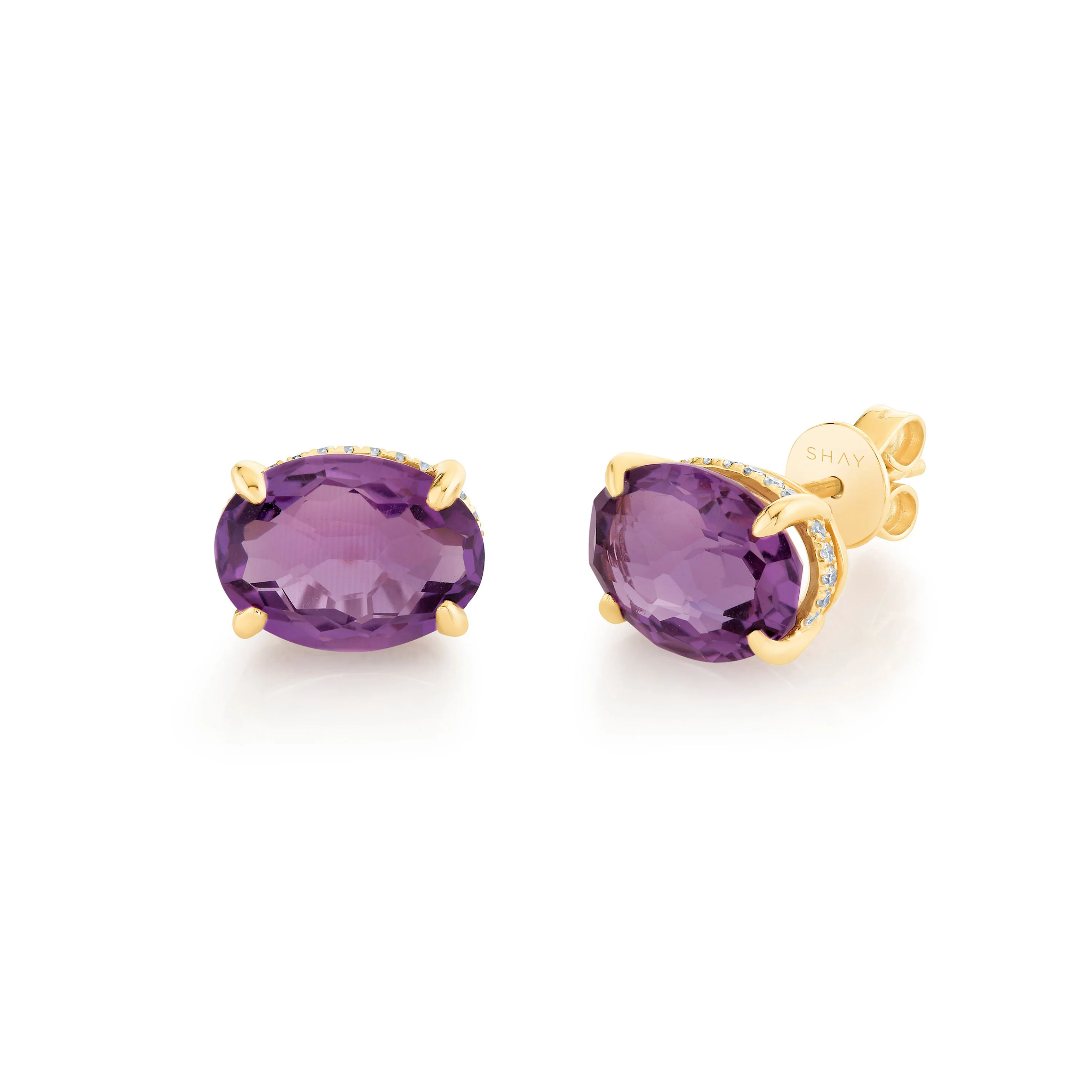 AMETHYST GEM STUDS
