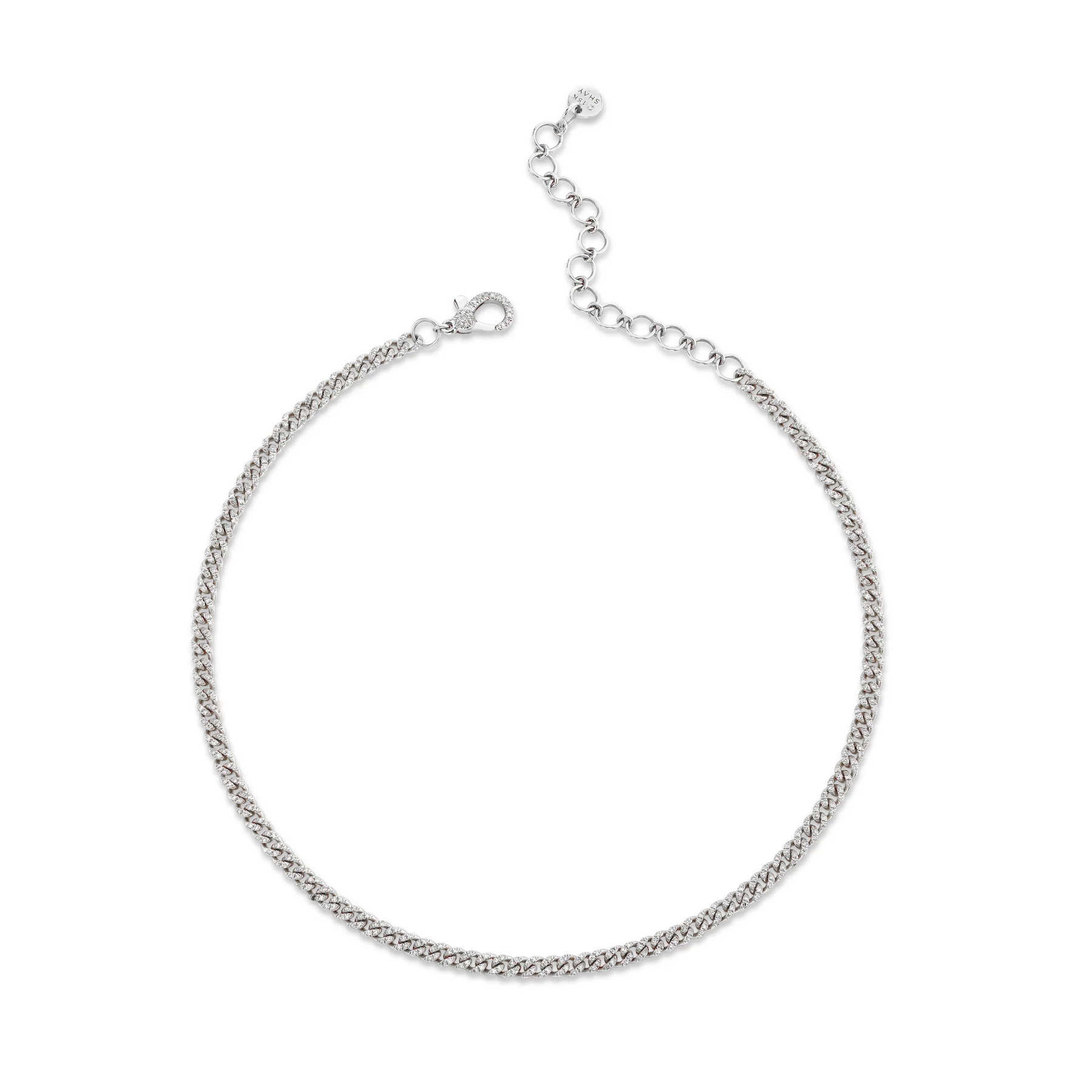 DIAMOND PAVE BABY LINK NECKLACE - Image 4
