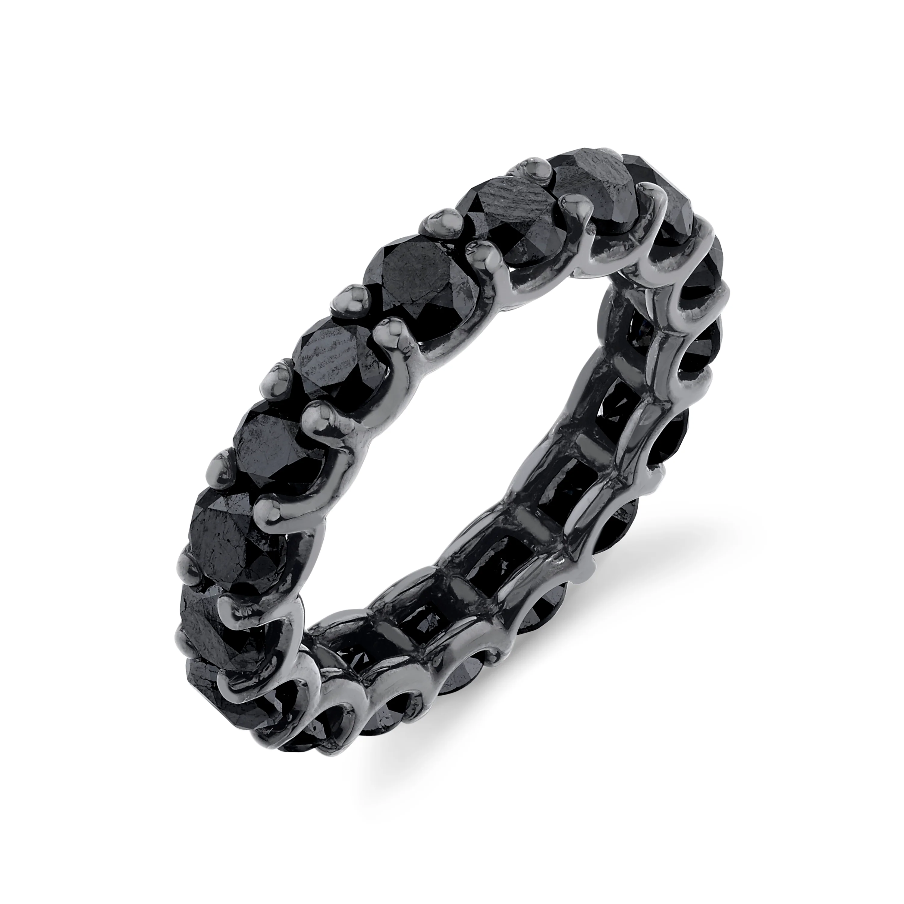 MEN'S BLACK DIAMOND ETERNITY BAND - Image 4