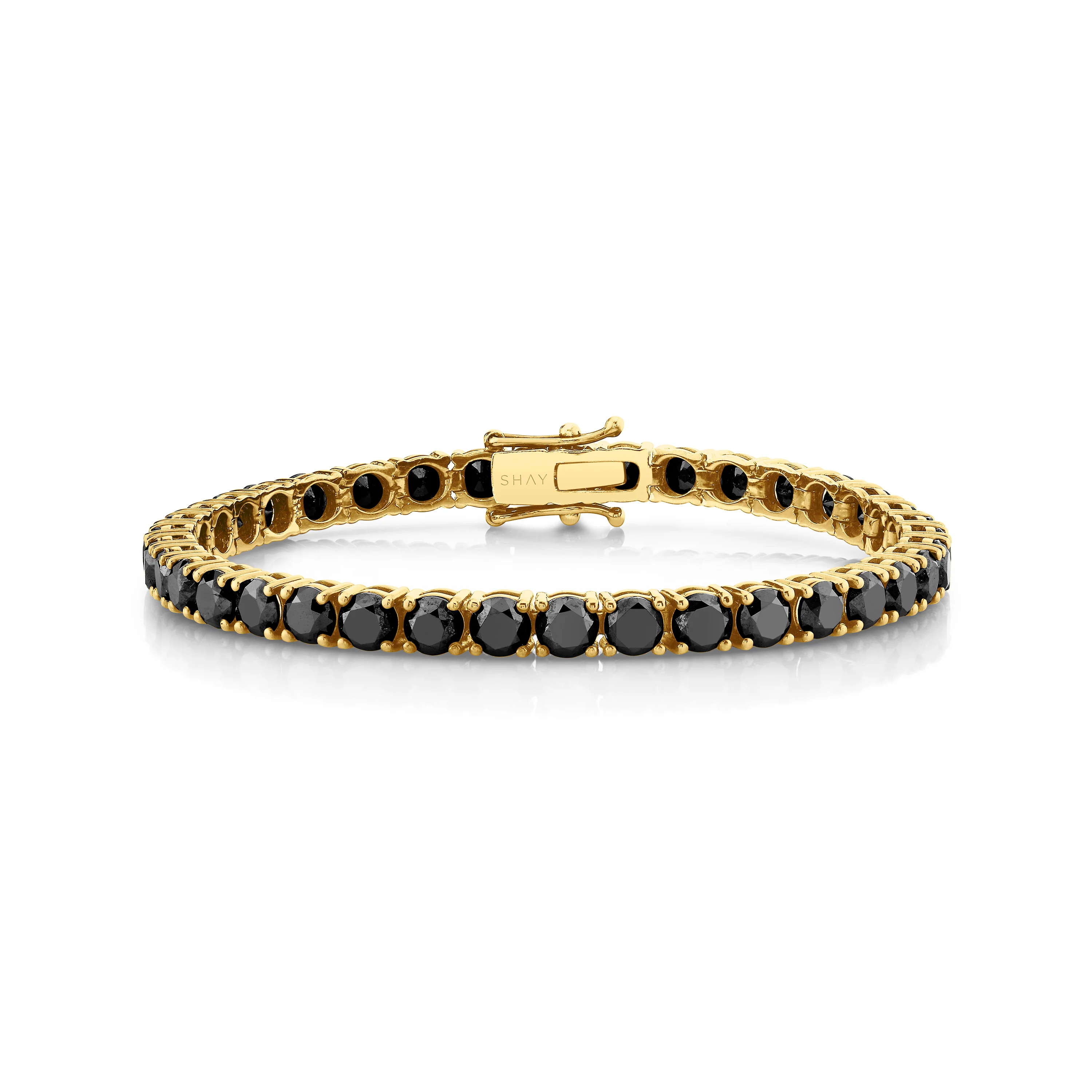 MEN'S BLACK DIAMOND TENNIS BRACELET - Image 3