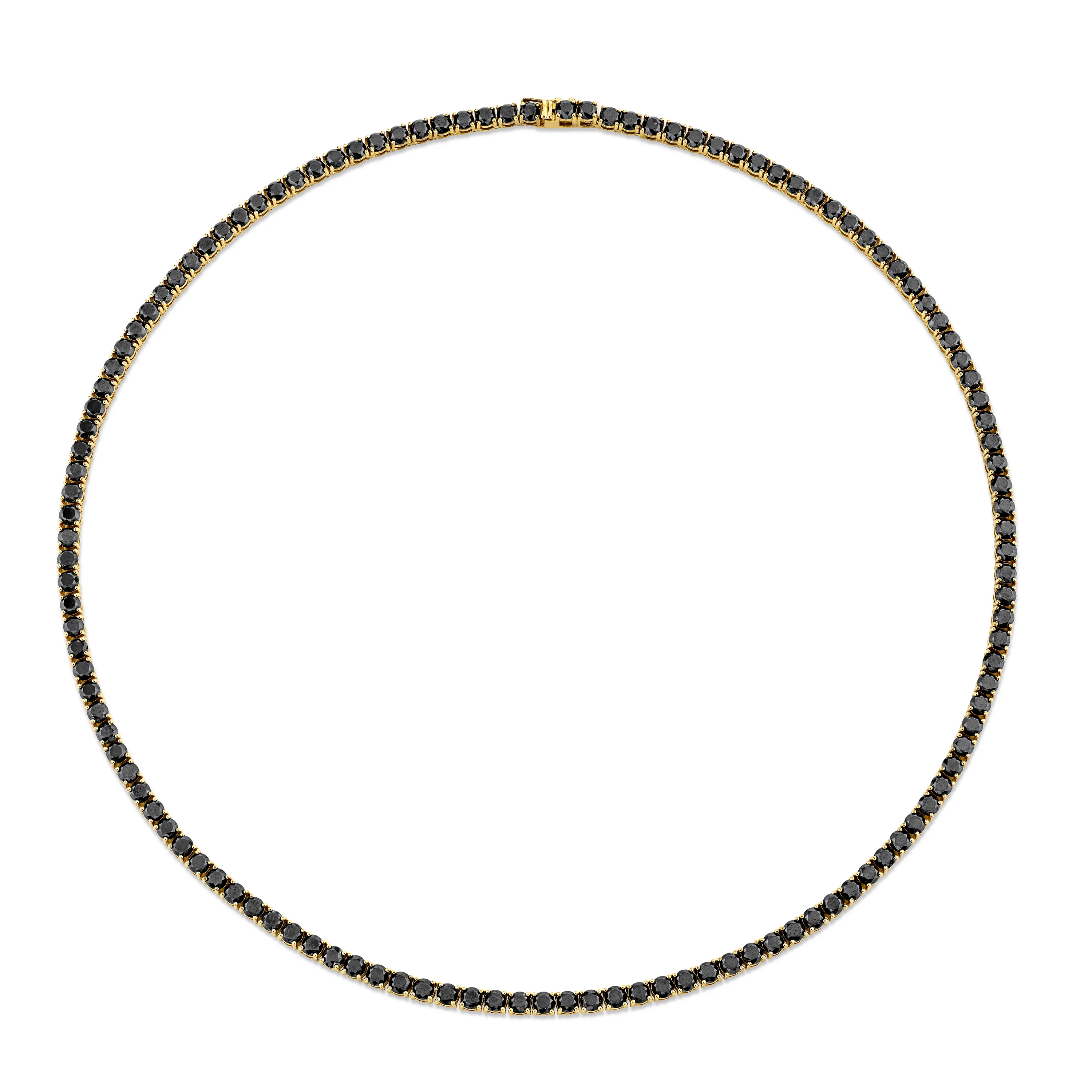 MEN'S BLACK DIAMOND TENNIS NECKLACE, 22IN - Image 3