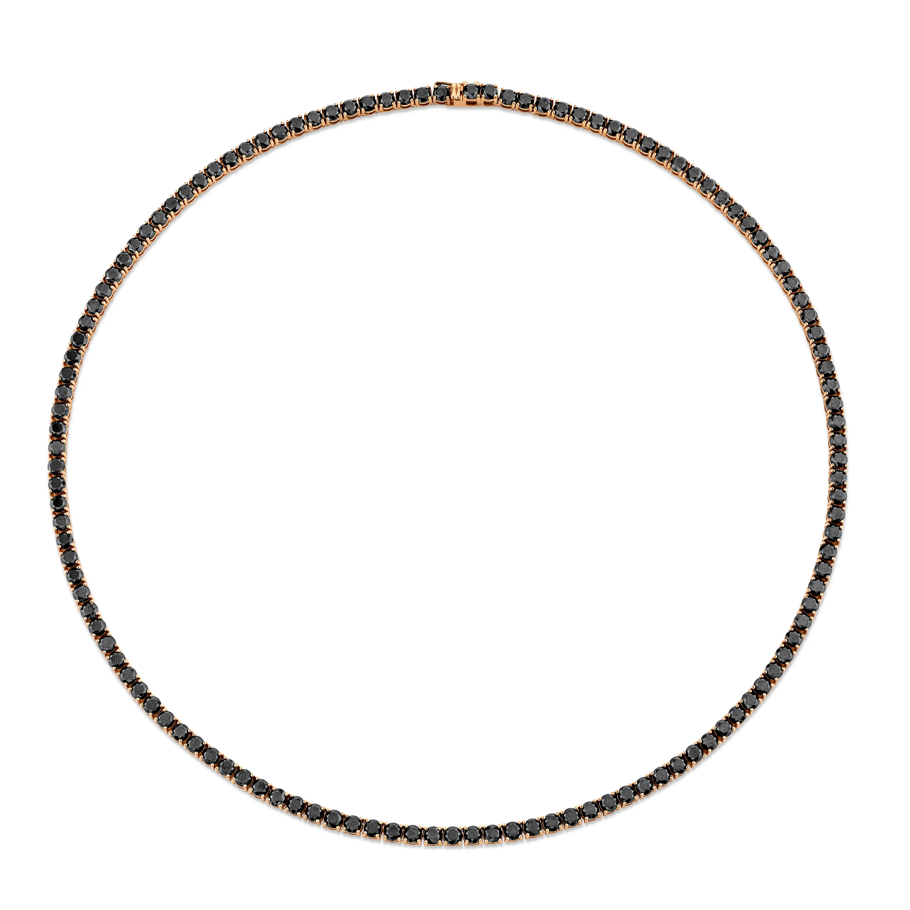 MEN'S BLACK DIAMOND TENNIS NECKLACE, 22IN - Image 4