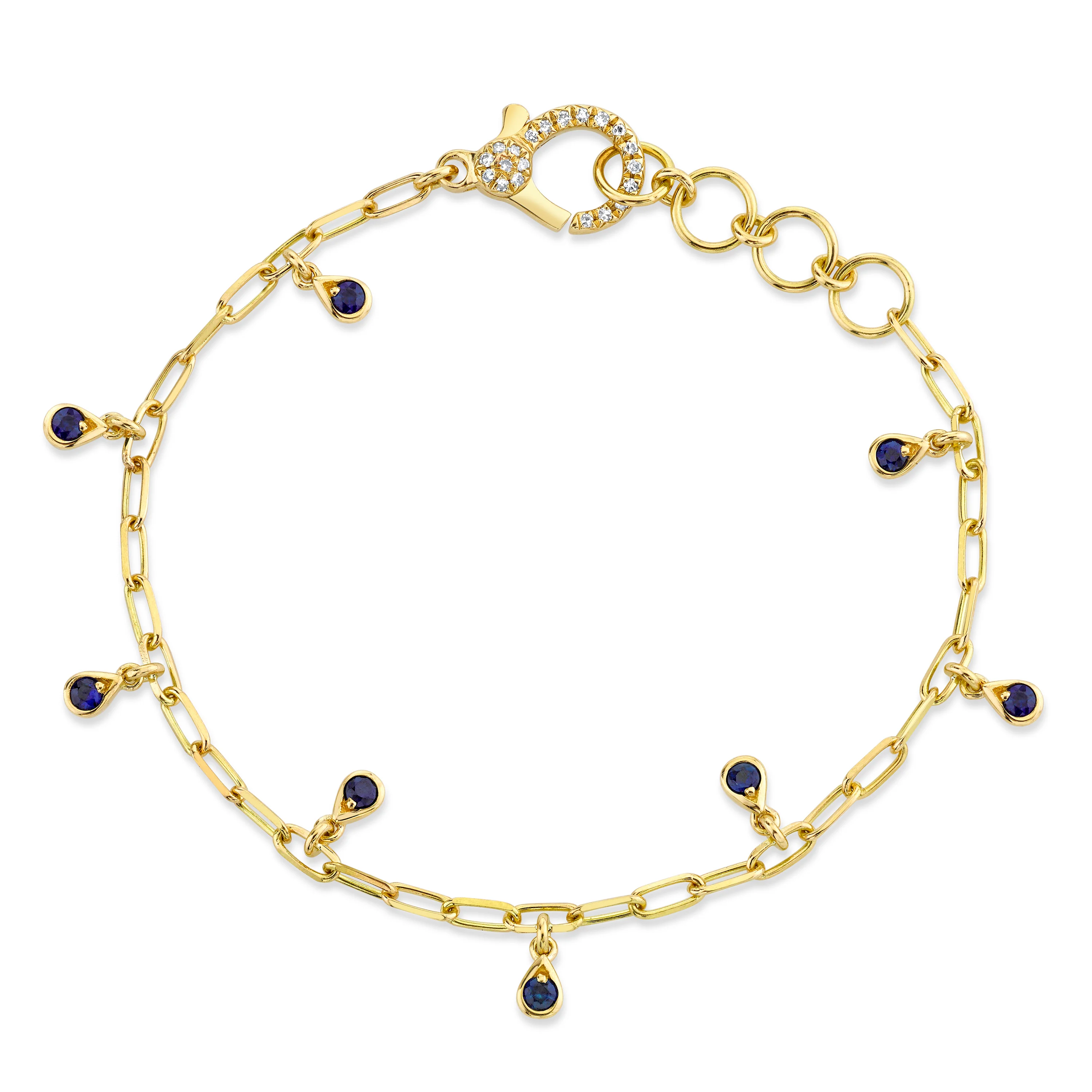 MINI ME BLUE SAPPHIRE BABY DANGLE DROP BRACELET - Image 3
