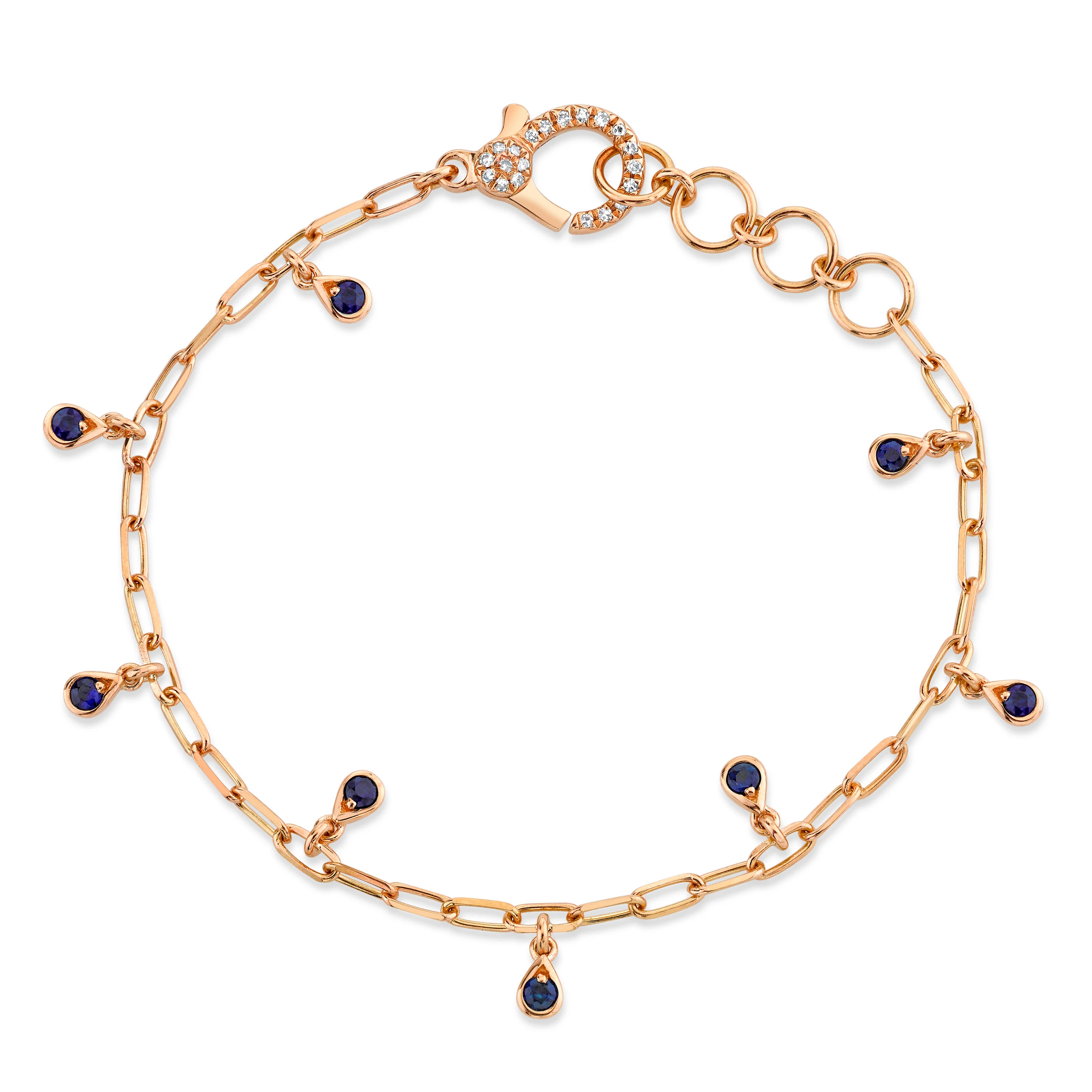 MINI ME BLUE SAPPHIRE BABY DANGLE DROP BRACELET - Image 4