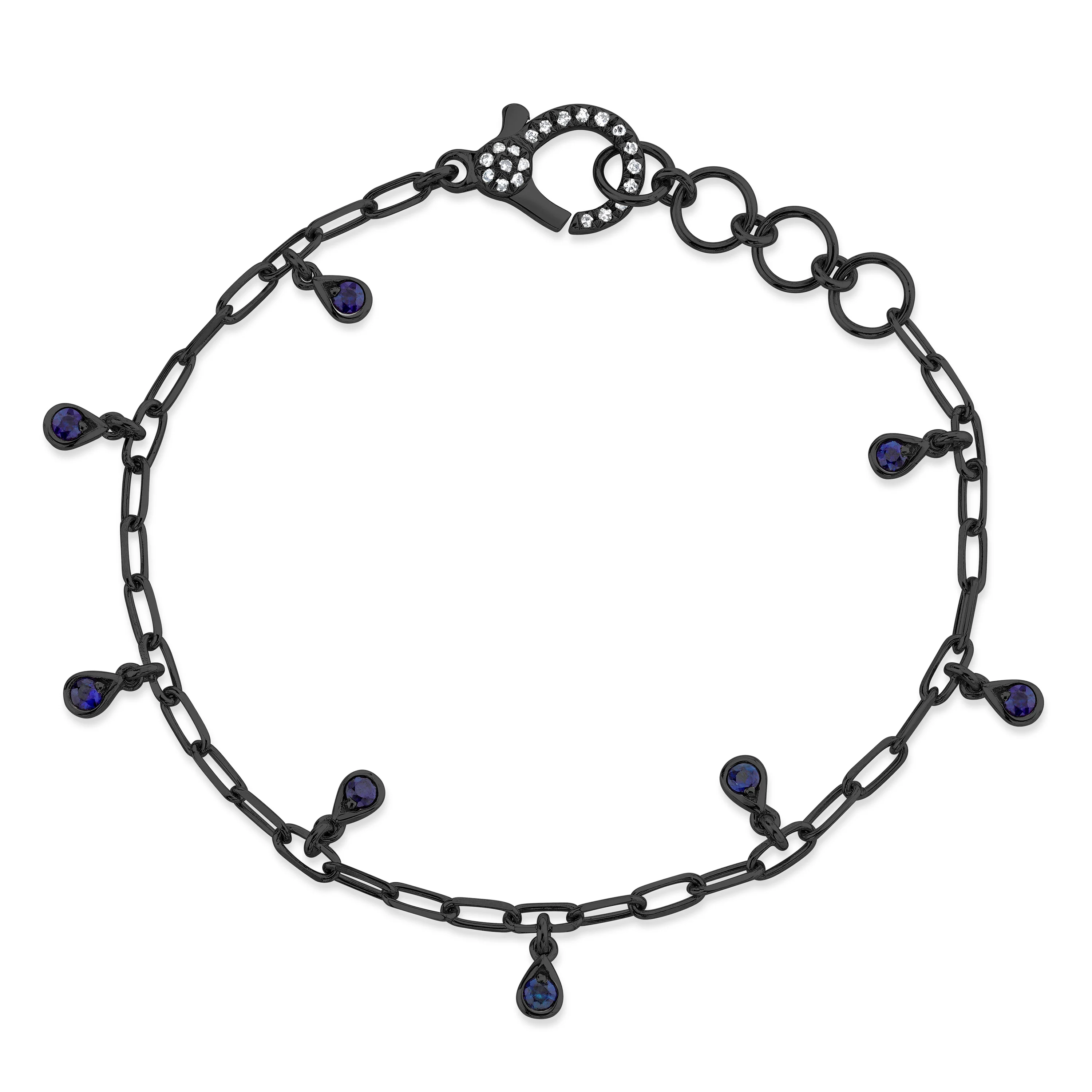 MINI ME BLUE SAPPHIRE BABY DANGLE DROP BRACELET - Image 5