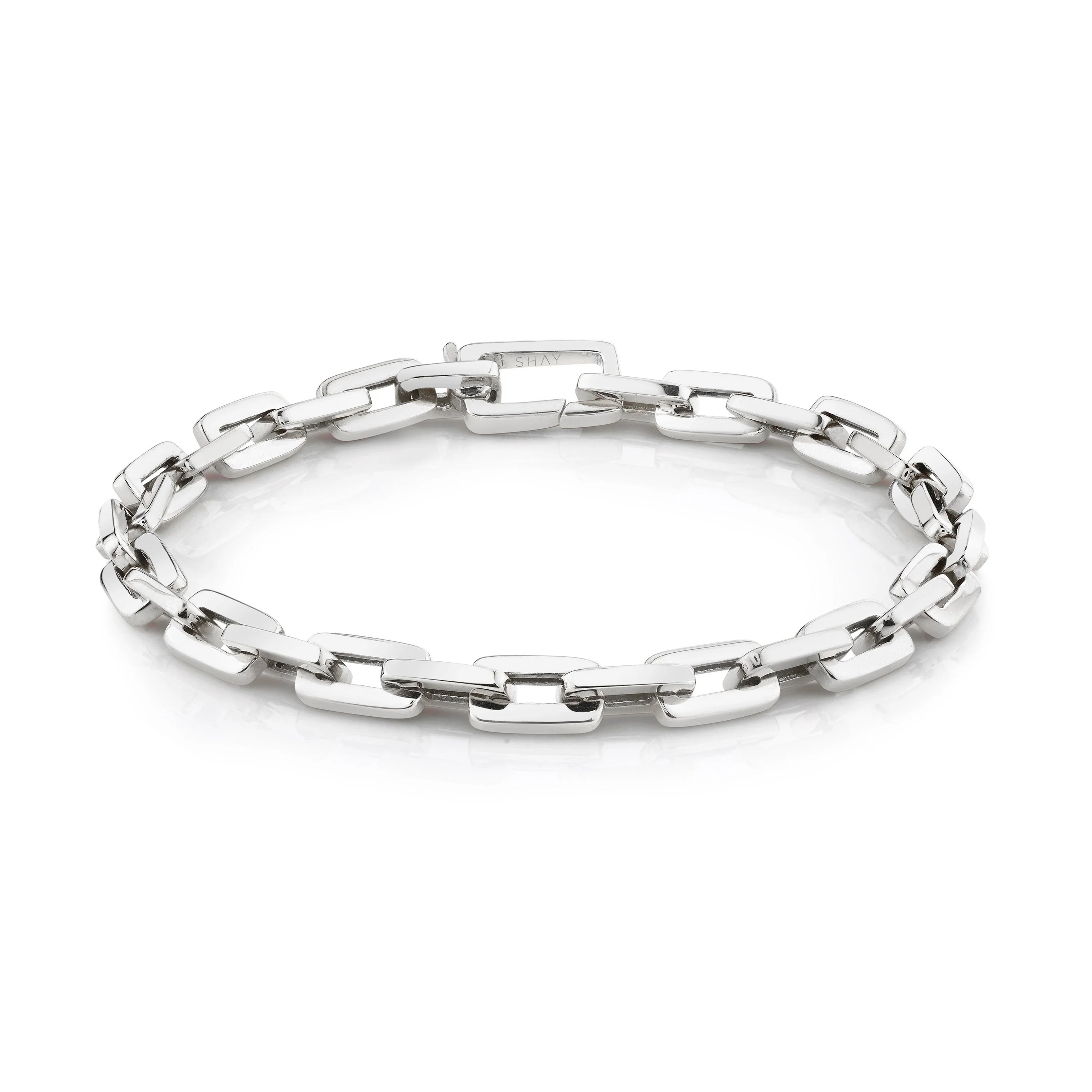 READY TO SHIP MEN'S SOLID GOLD MINI DECO LINK BRACELET - Image 2