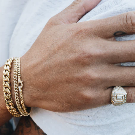 READY TO SHIP MIXED DIAMOND CHAMPION PINKY RING - Image 3
