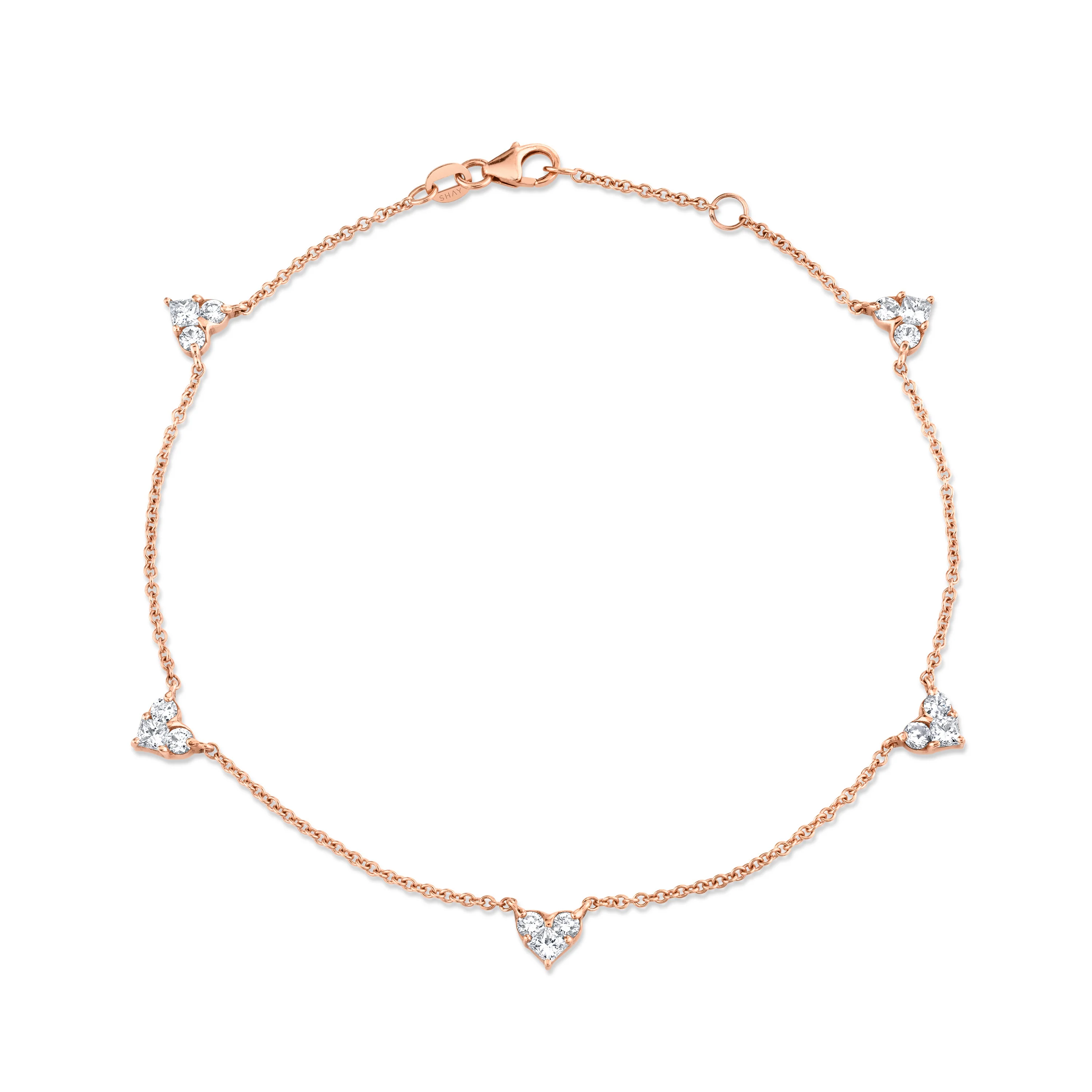 DIAMOND 5 HEART ANKLET - Image 4