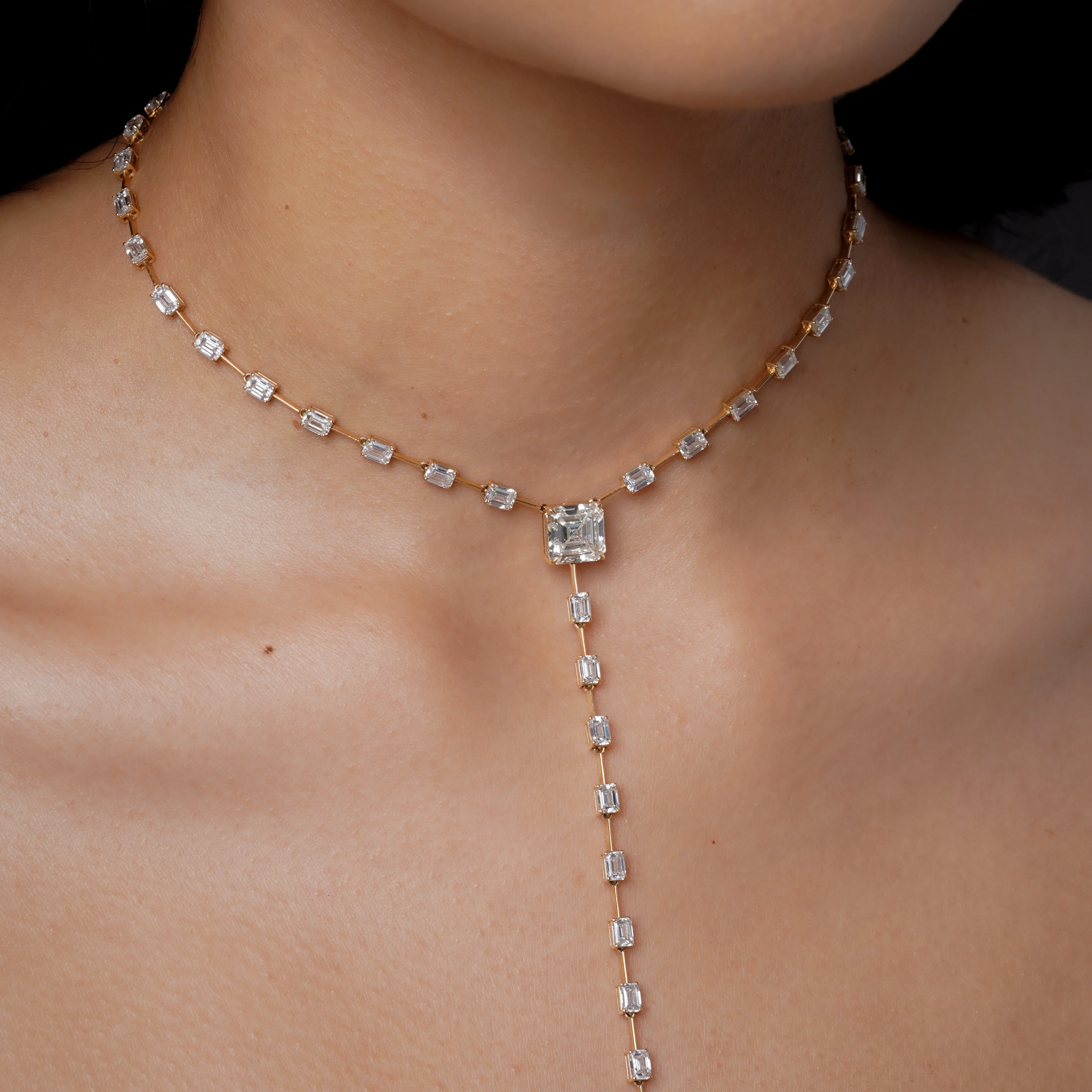 DIAMOND ASSCHER Y NECKLACE - Image 2