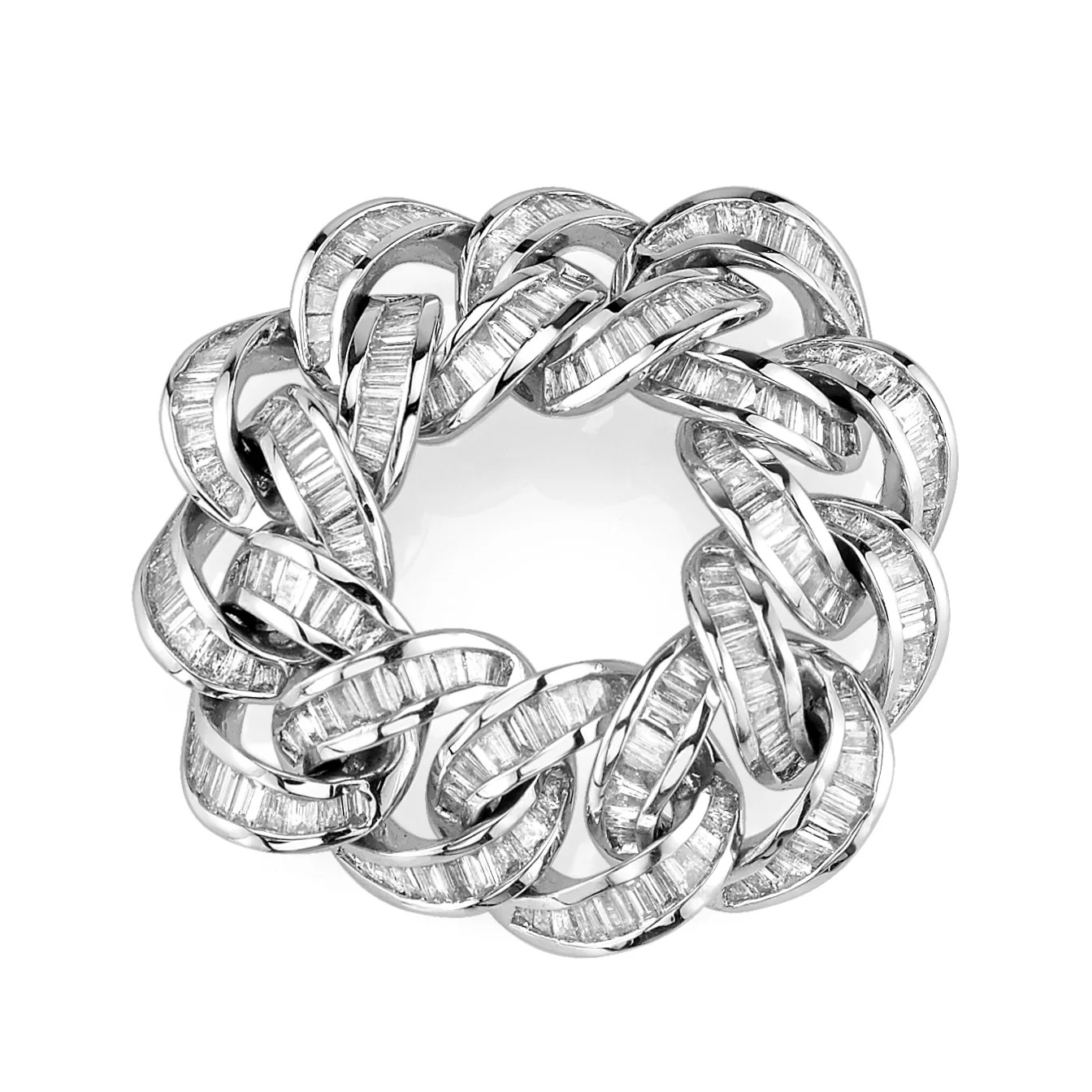 DIAMOND BAGUETTE ESSENTIAL LINK RING - Image 5