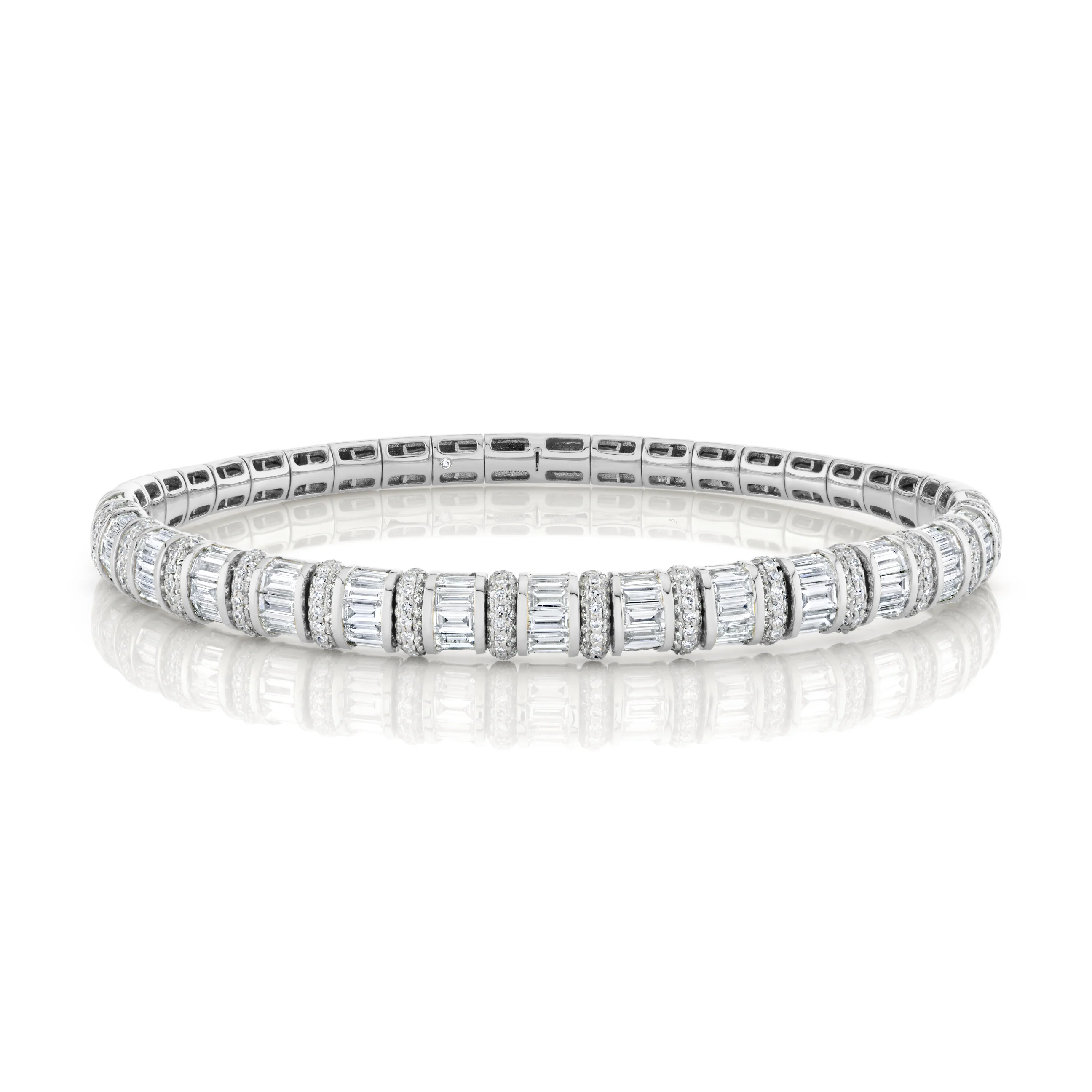 DIAMOND BAGUETTE & PAVE STRETCH BRACELET - Image 2