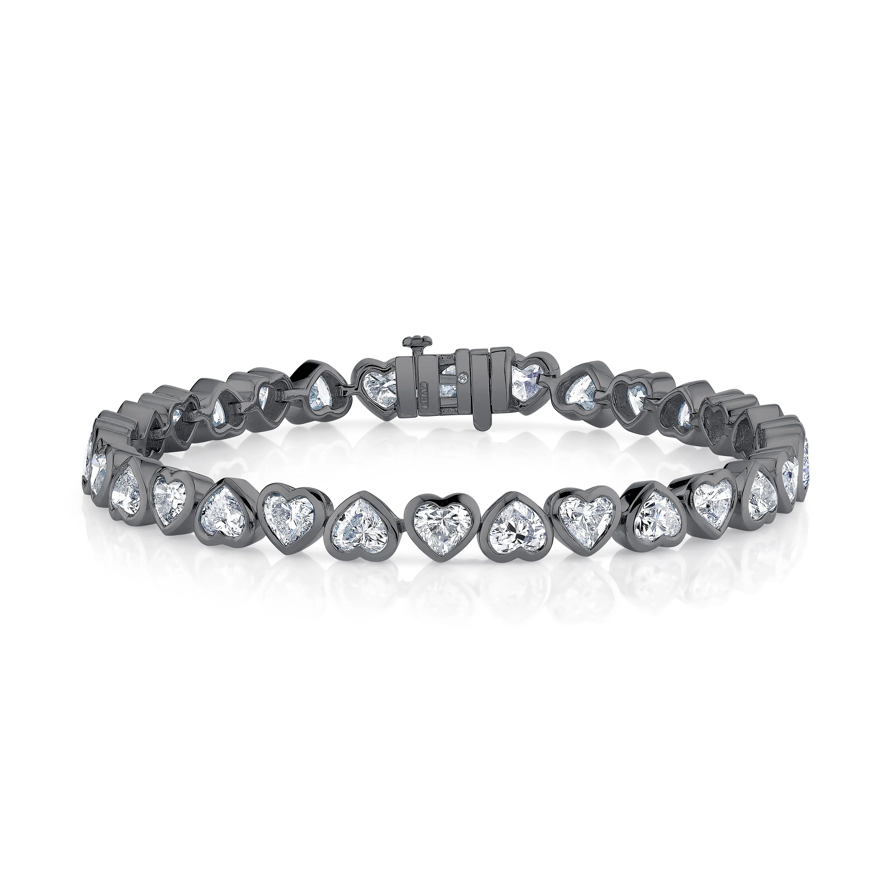 DIAMOND BEZEL HEART TENNIS BRACELET - Image 5