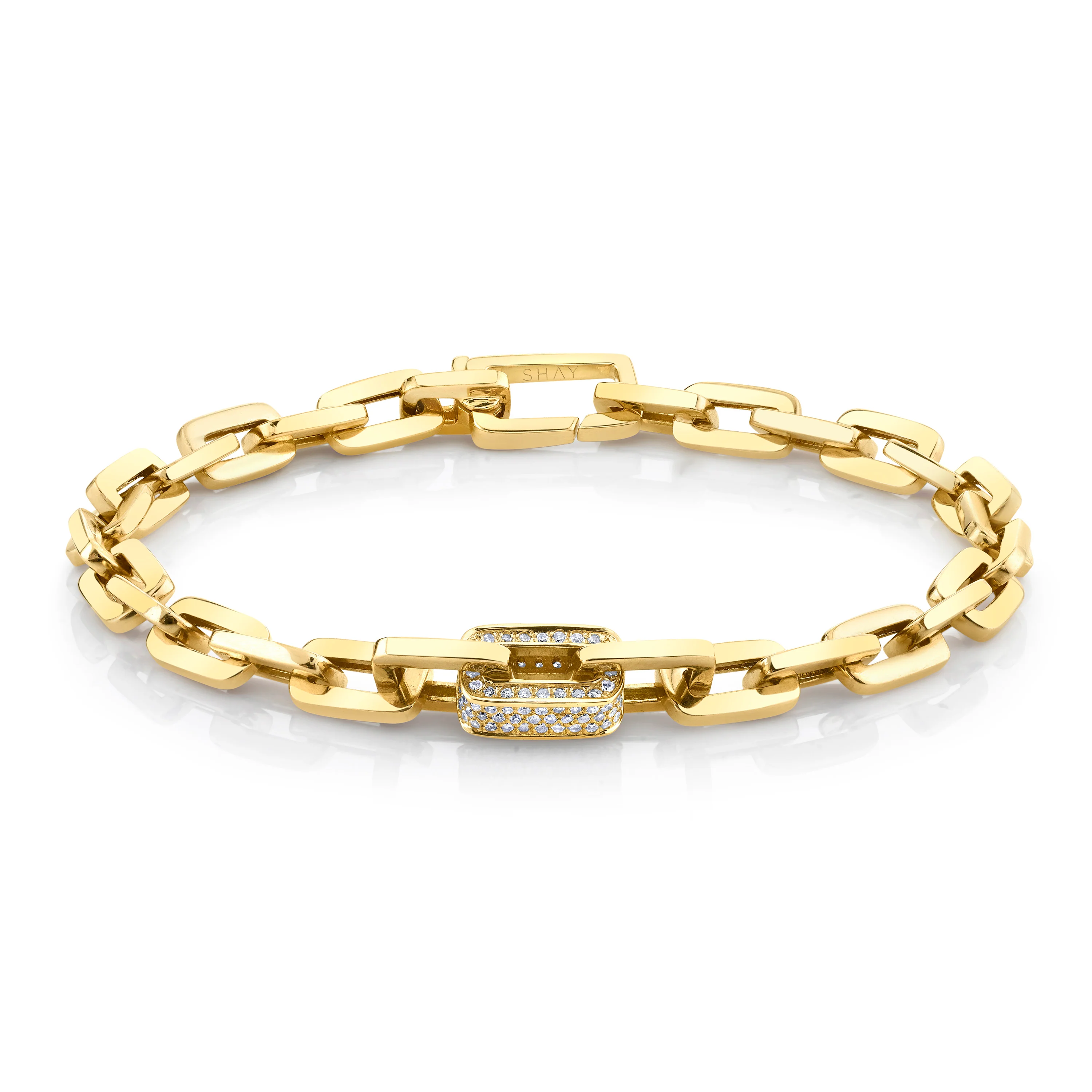 MEN'S DIAMOND SINGLE DECO LINK BRACELET - Image 4