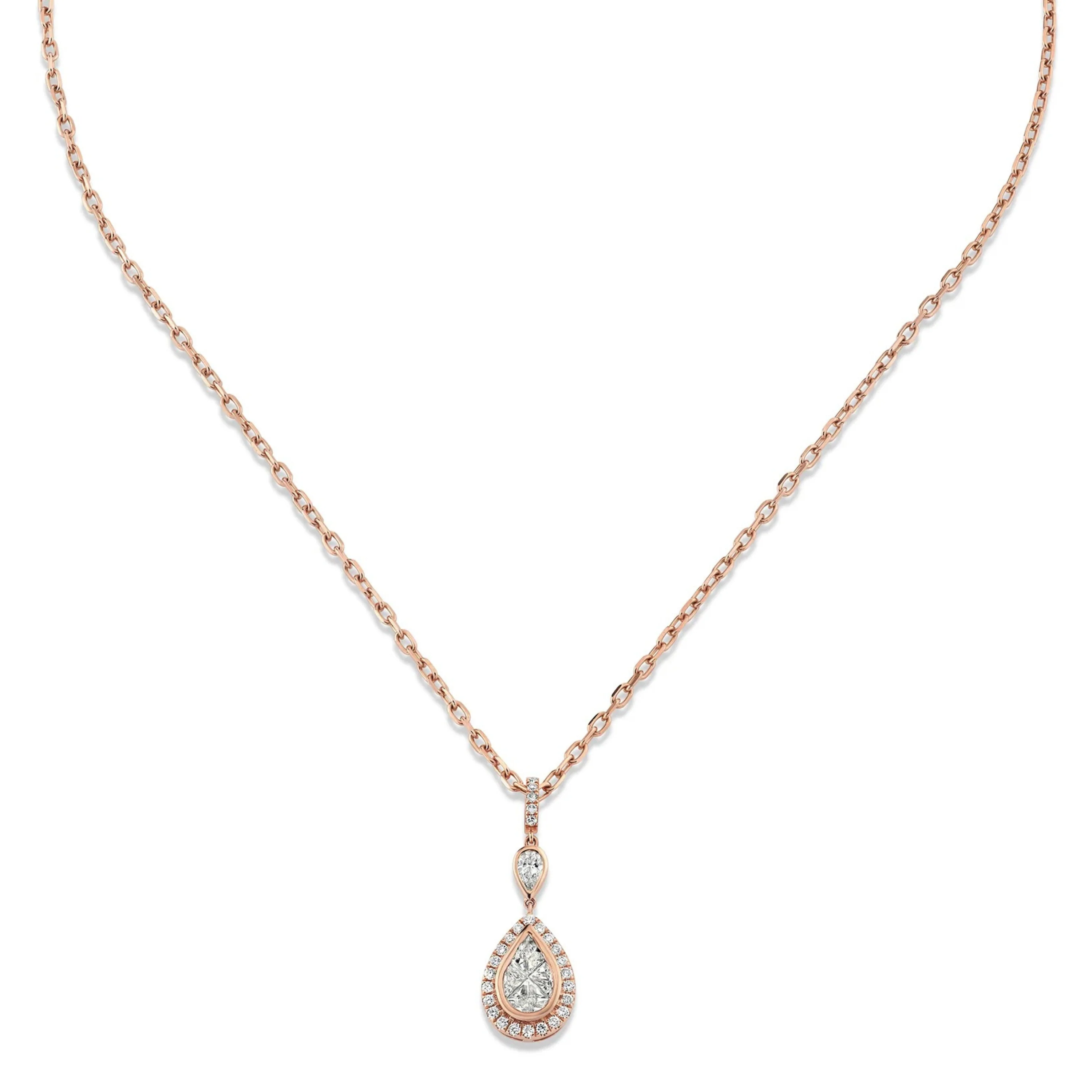 DIAMOND DOUBLE PEAR NECKLACE