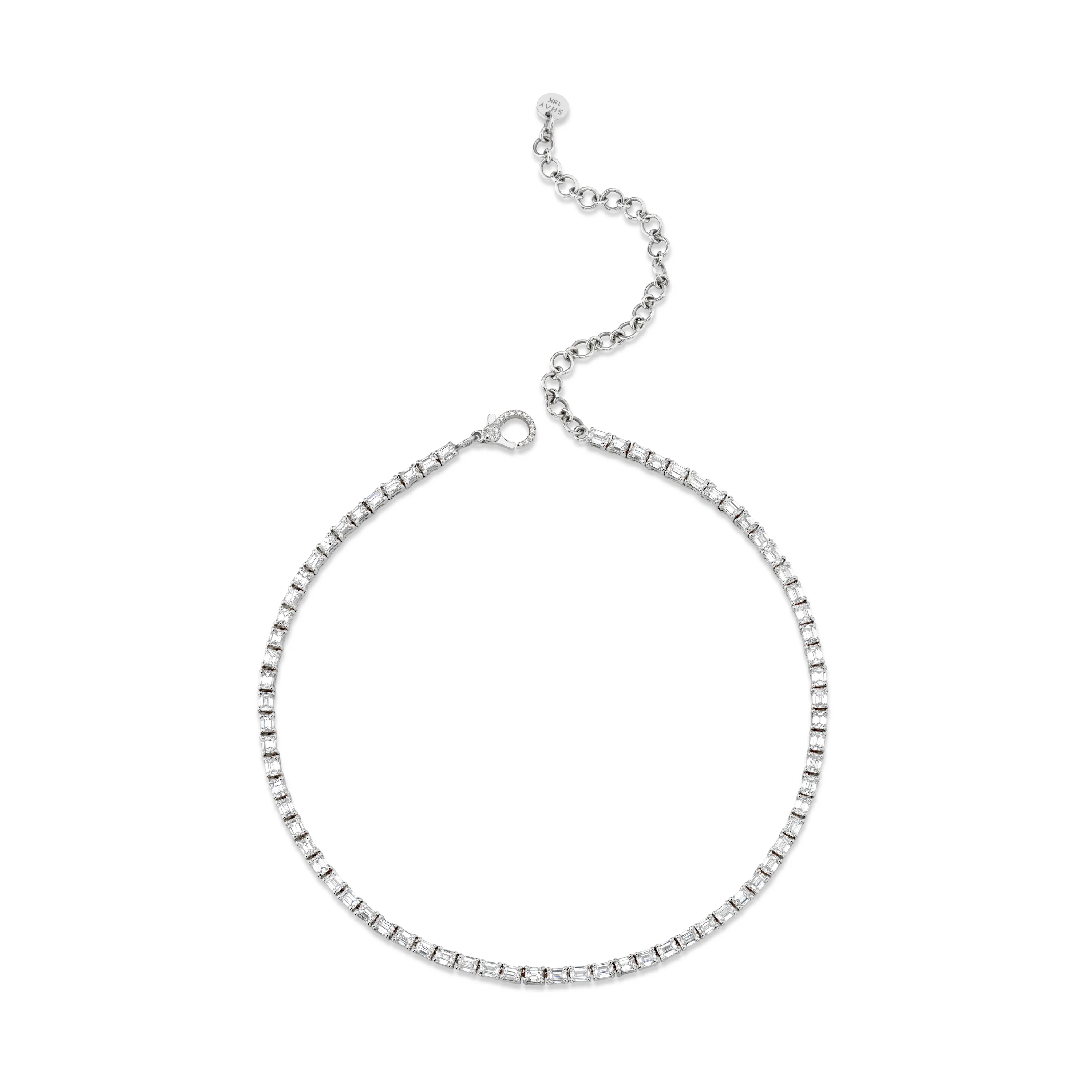 DIAMOND EAST WEST TENNIS NECKLACE - Image 3