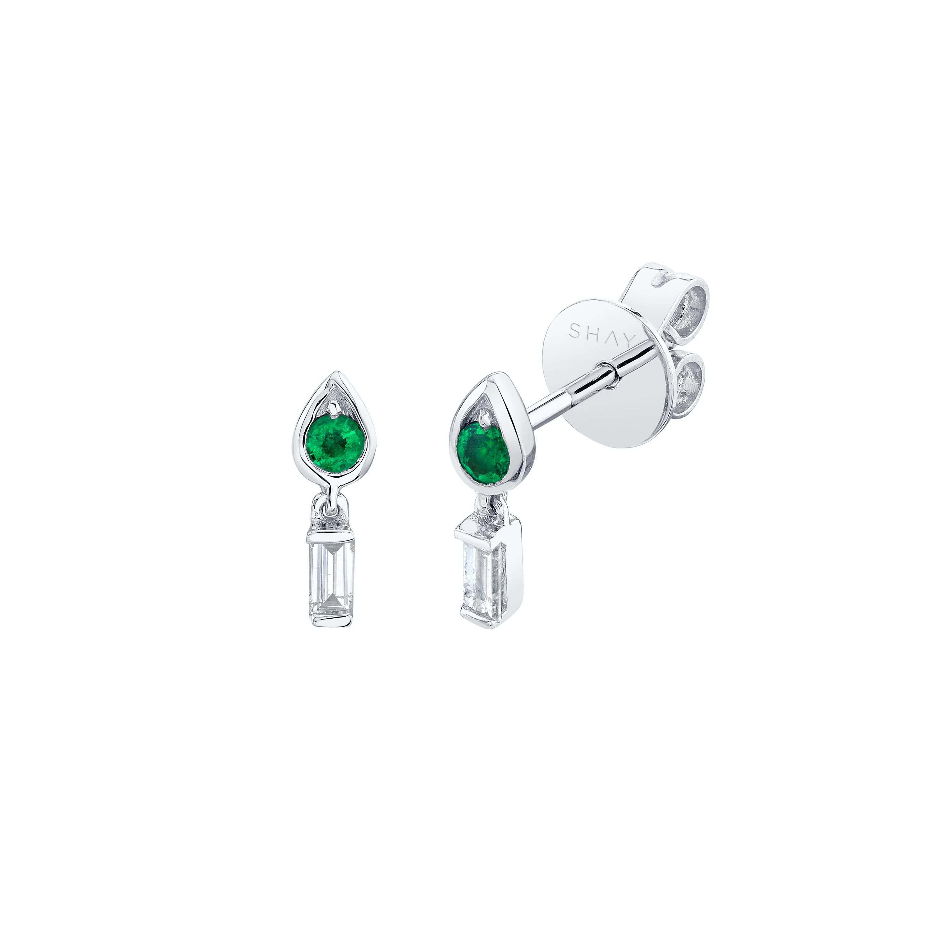 MINI ME DIAMOND & EMERALD LIT STUDS