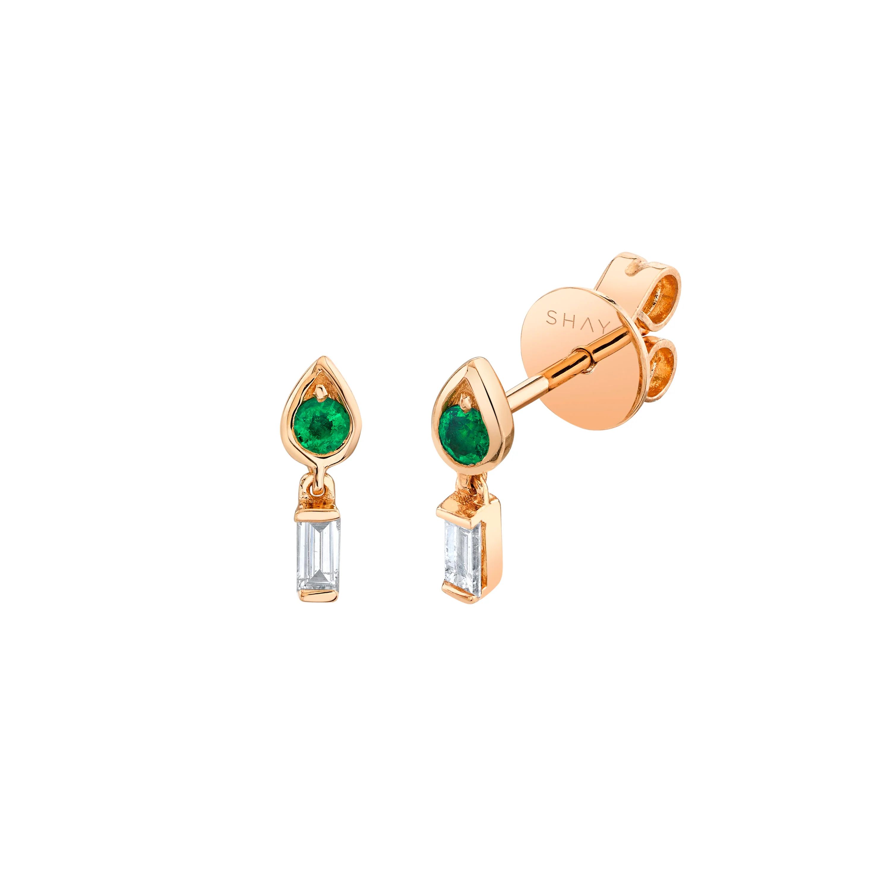 MINI ME DIAMOND & EMERALD LIT STUDS - Image 3