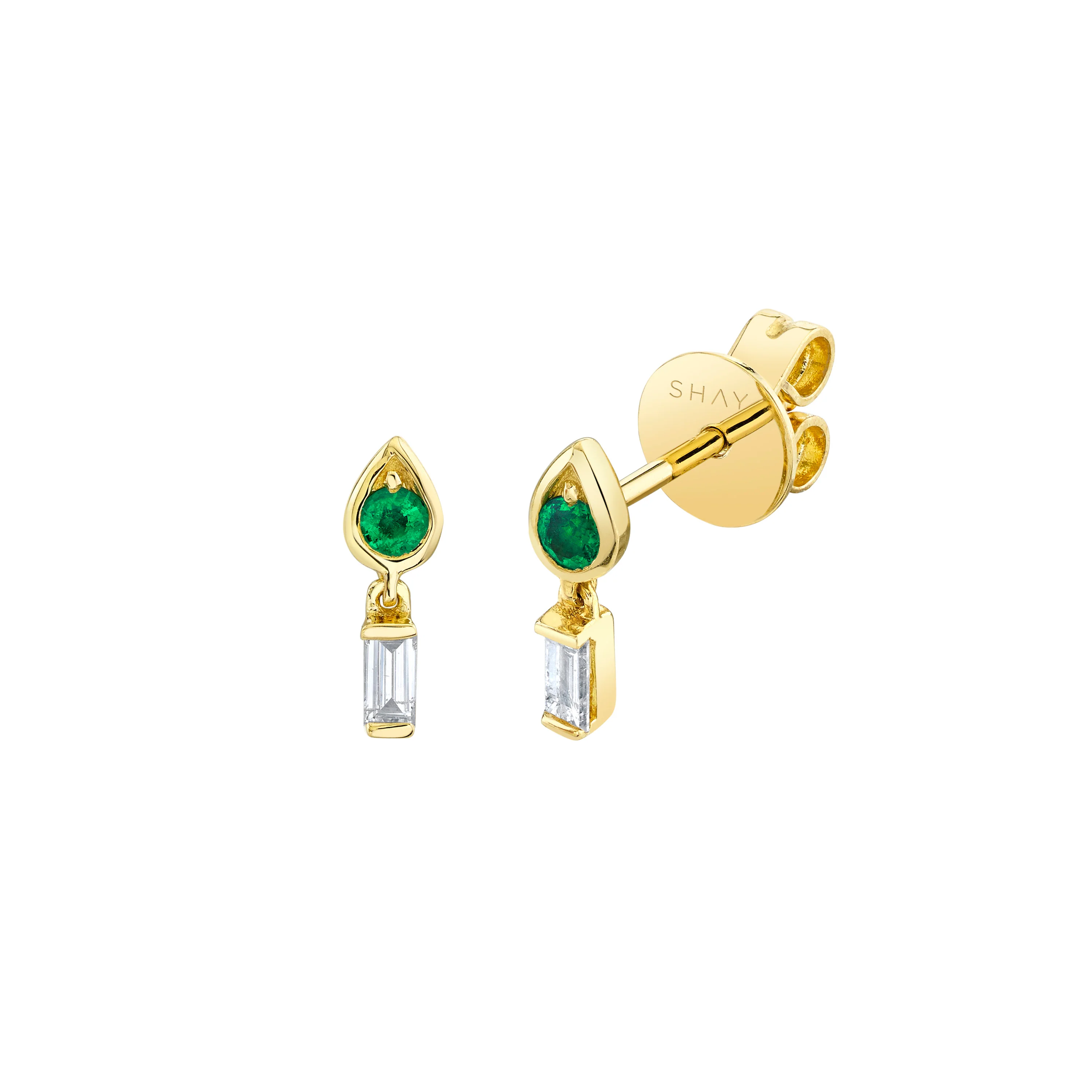 MINI ME DIAMOND & EMERALD LIT STUDS - Image 4