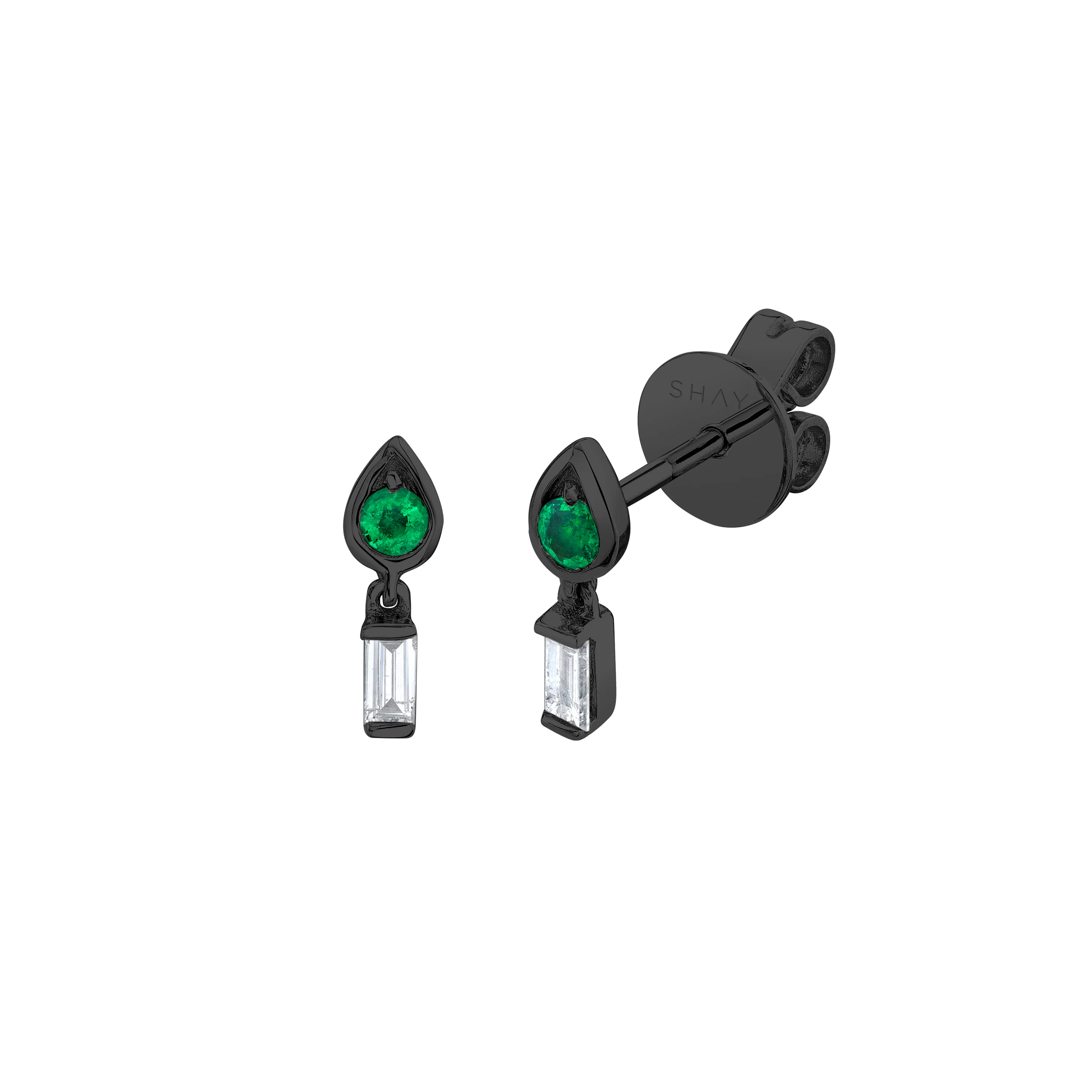 MINI ME DIAMOND & EMERALD LIT STUDS - Image 5