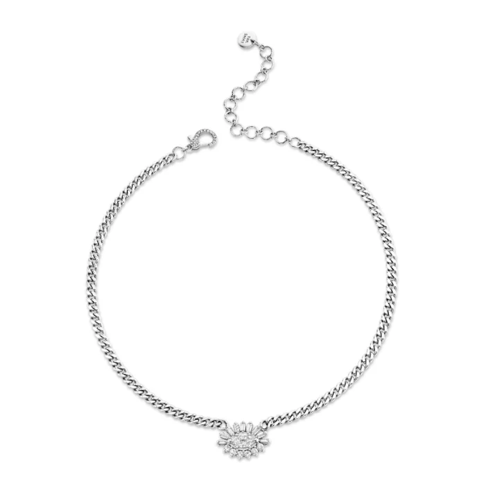 DIAMOND EVIL EYE BABY LINK NECKLACE - Image 3