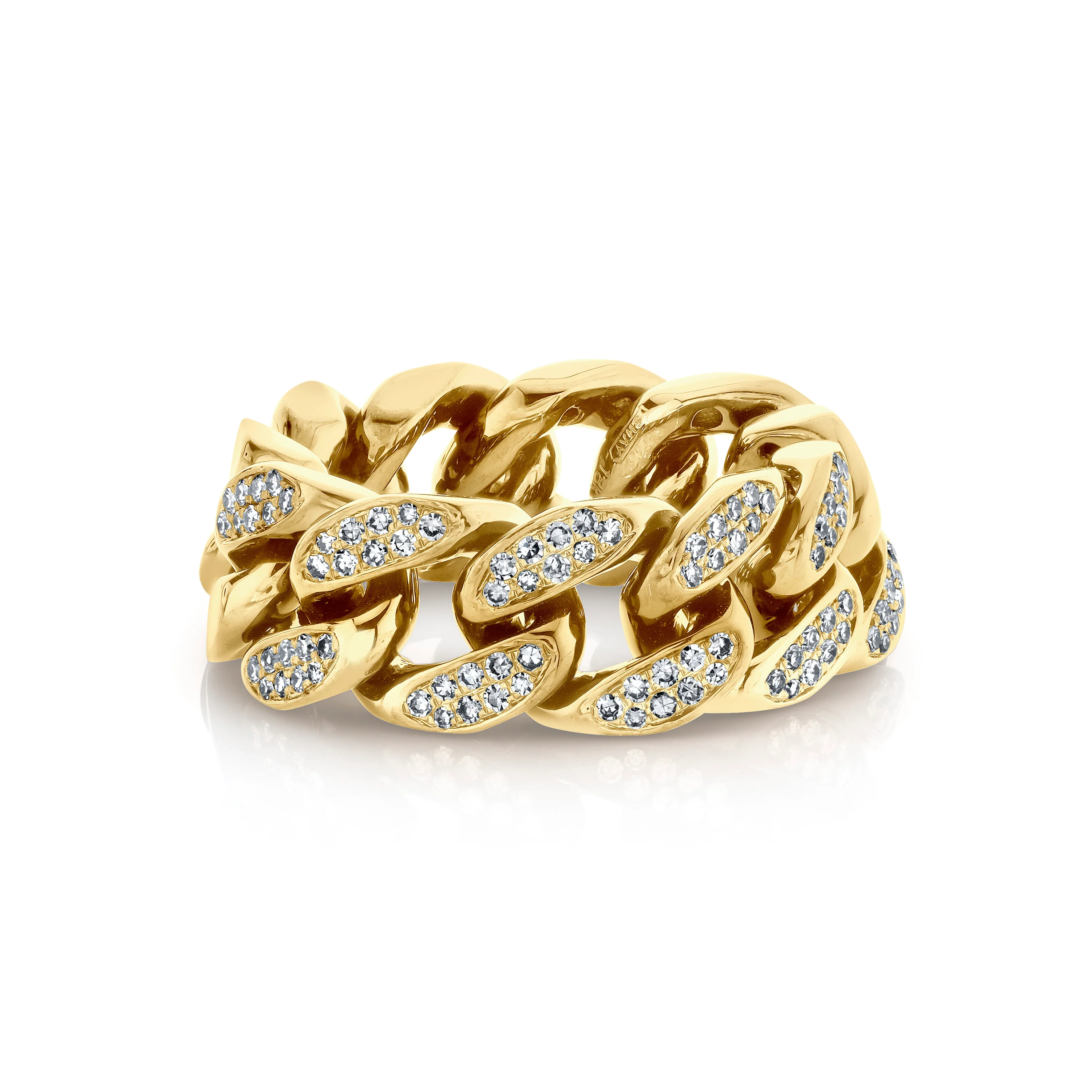 MEN'S DIAMOND FLAT LINK RING - Image 3