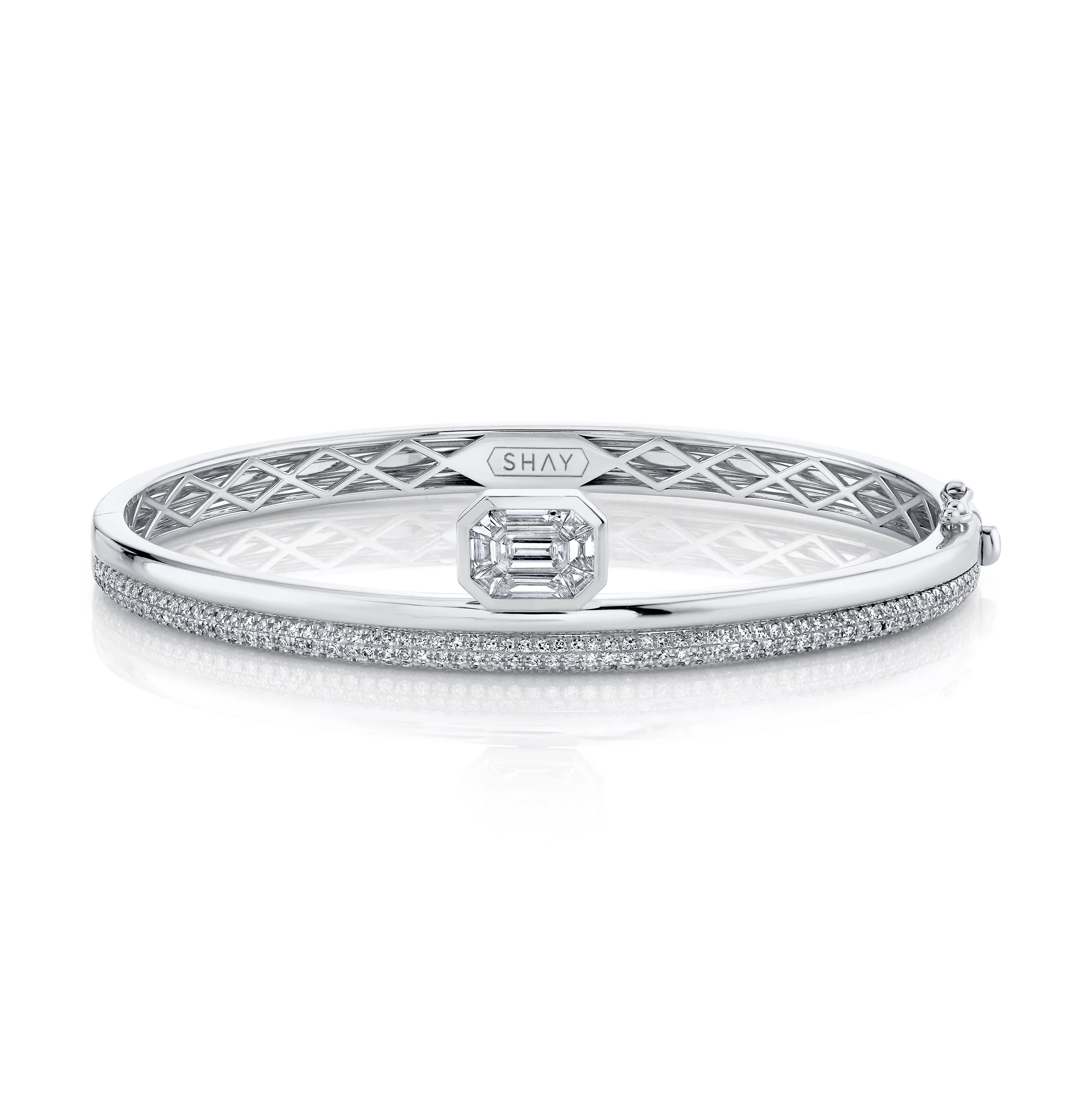 DIAMOND FLOATING BEZEL BANGLE - Image 3