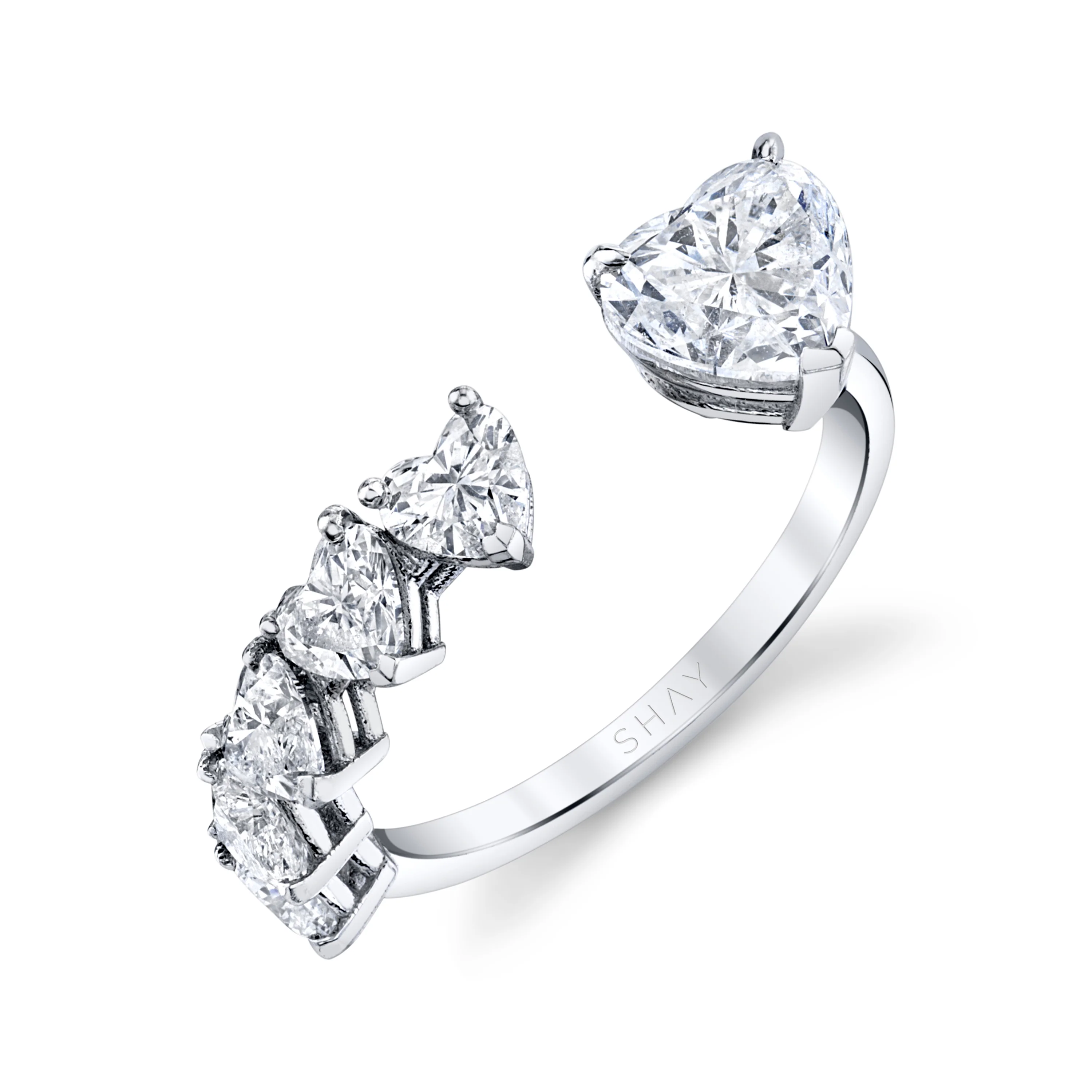 DIAMOND FLOATING HEART RING - Image 3