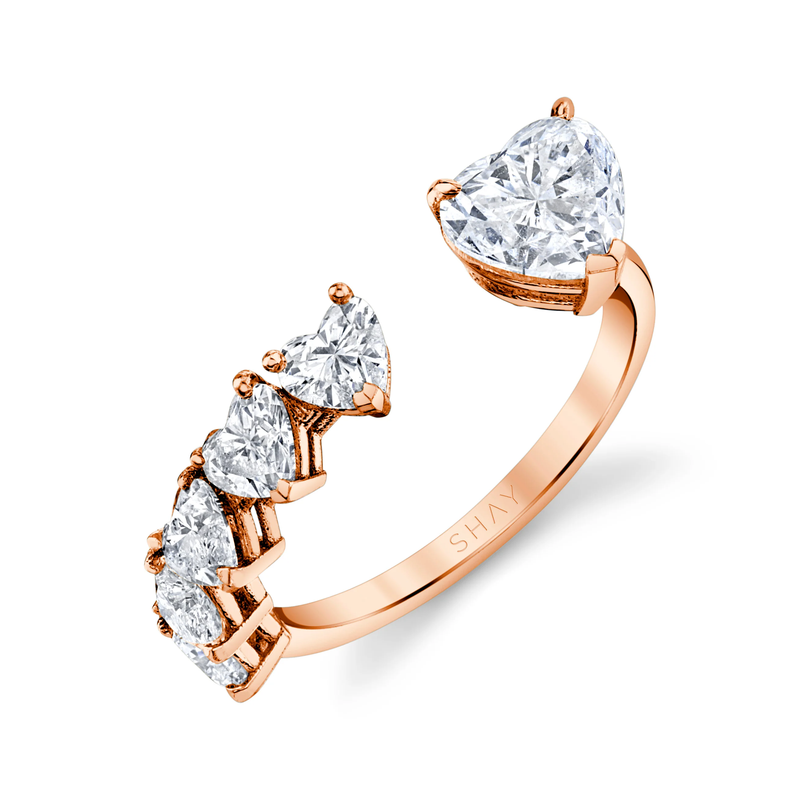 DIAMOND FLOATING HEART RING - Image 4
