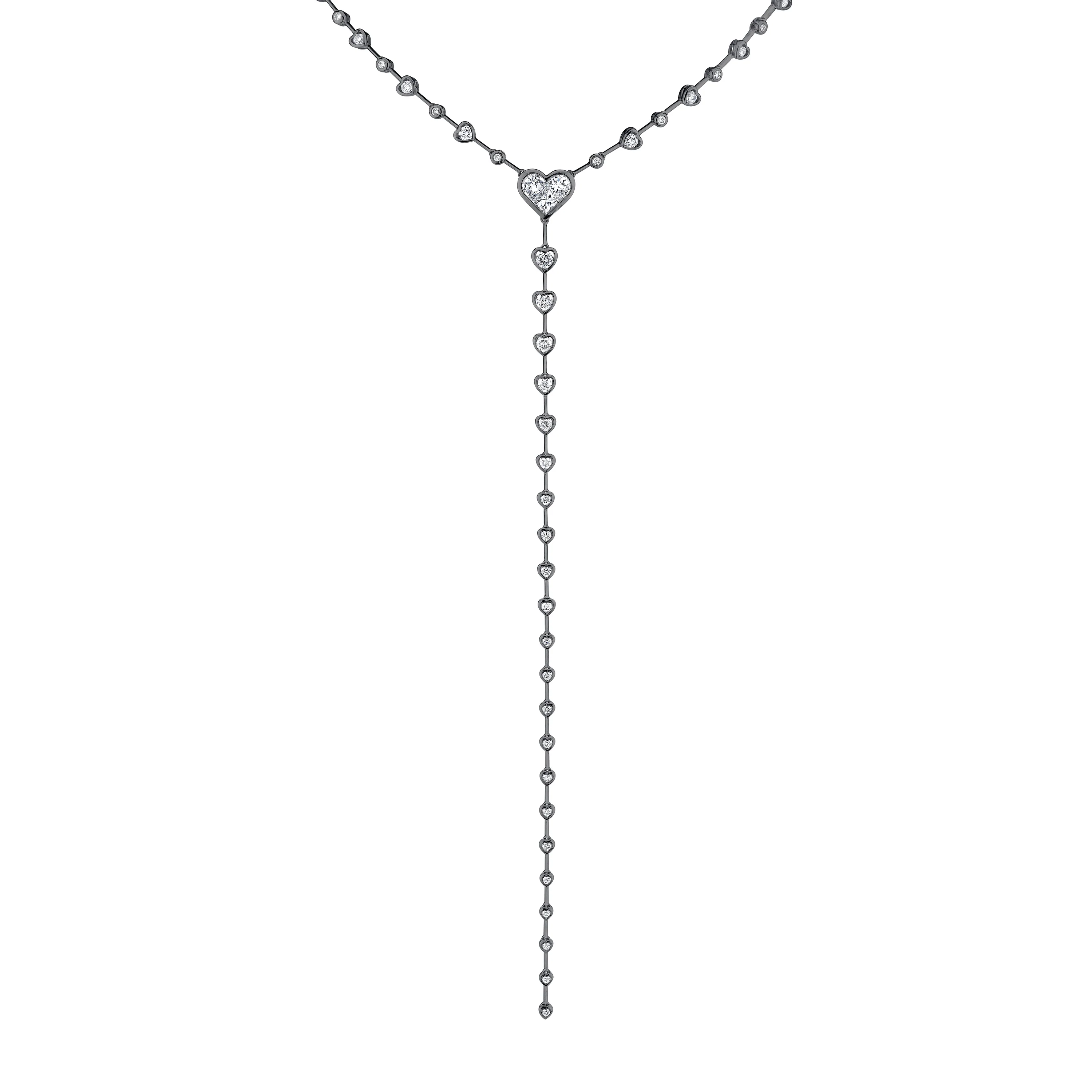 DIAMOND BEZEL HEART Y NECKLACE - Image 5