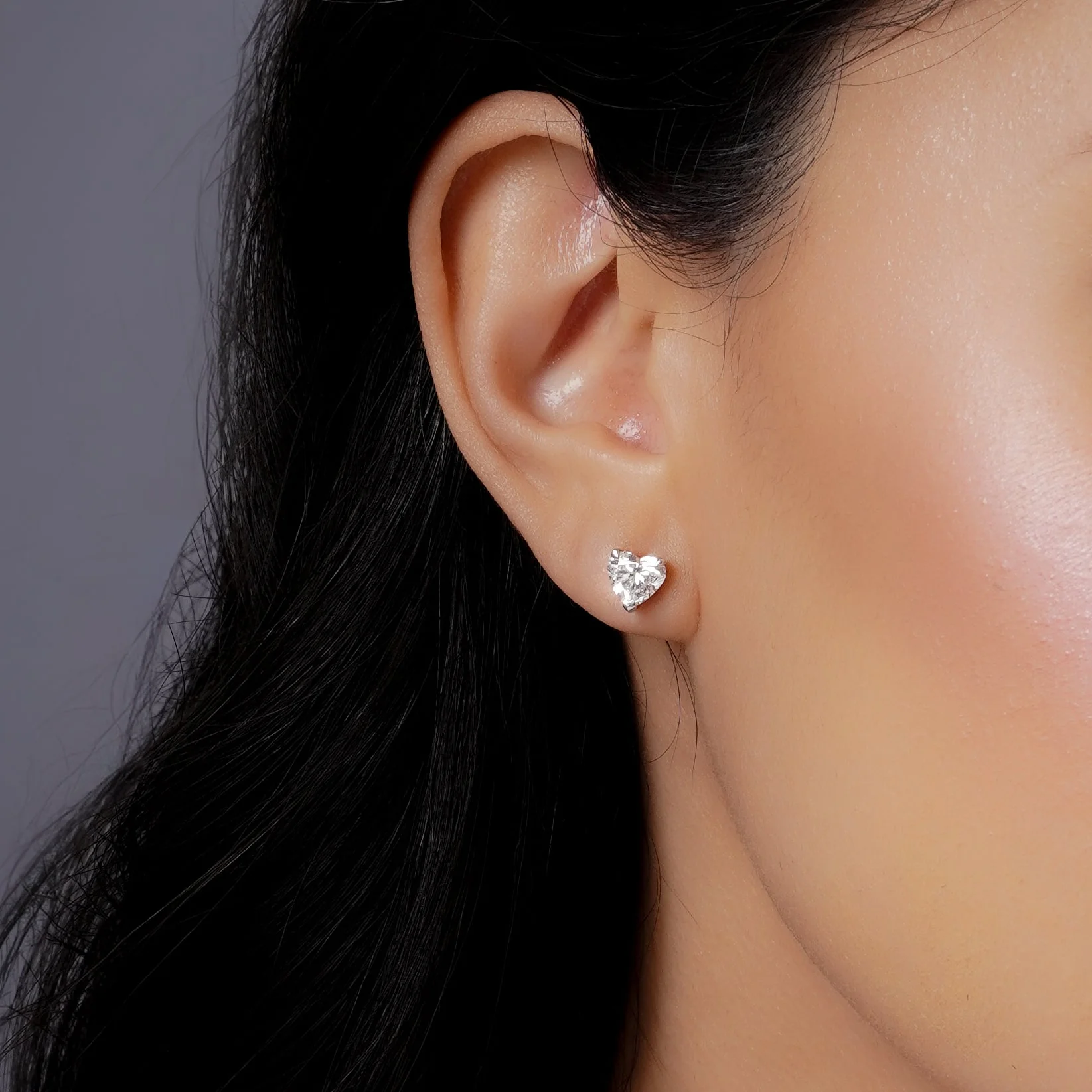 DIAMOND HEART STUDS - Image 2