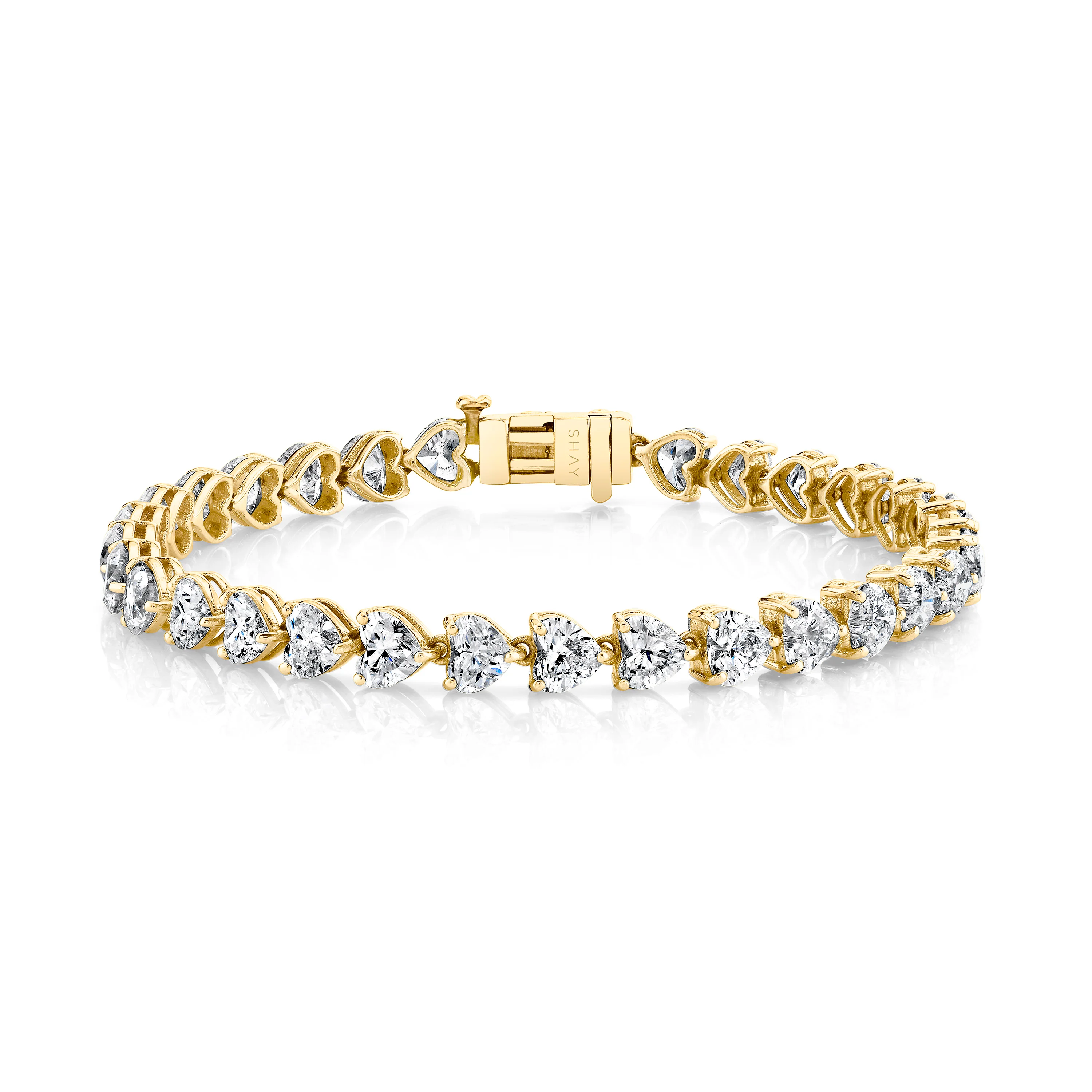 DIAMOND HEART TENNIS BRACELET - Image 4
