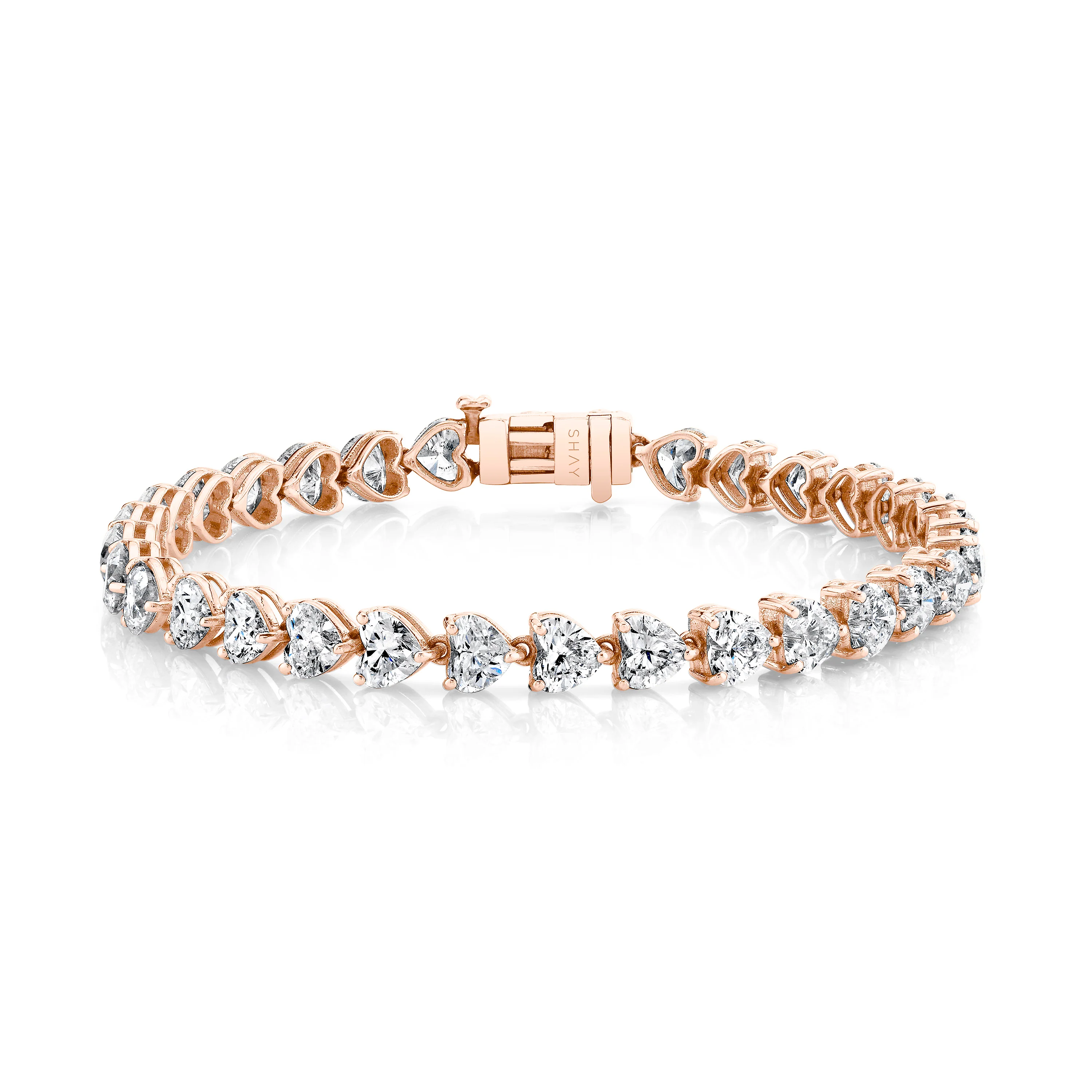 DIAMOND HEART TENNIS BRACELET - Image 5