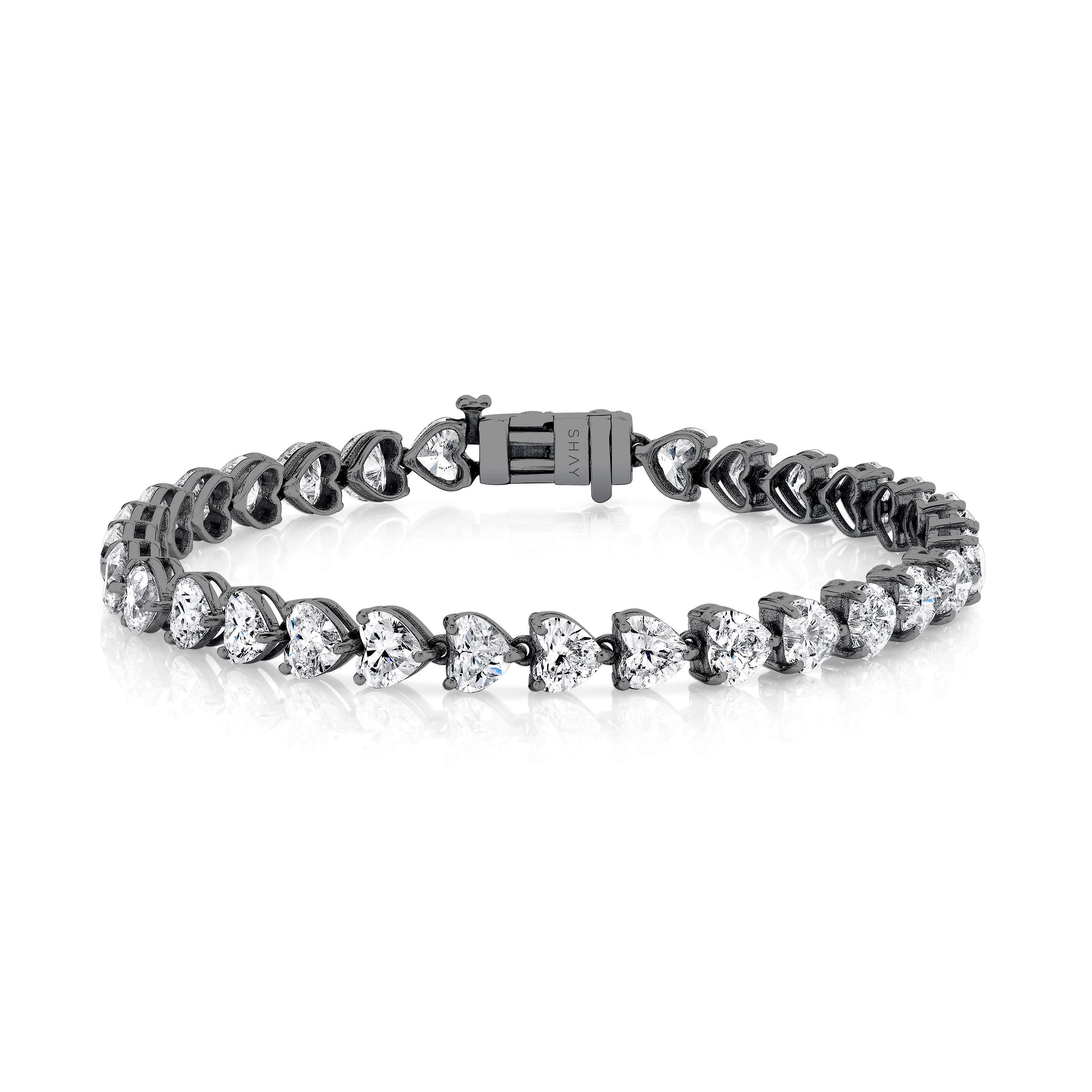 DIAMOND HEART TENNIS BRACELET - Image 6