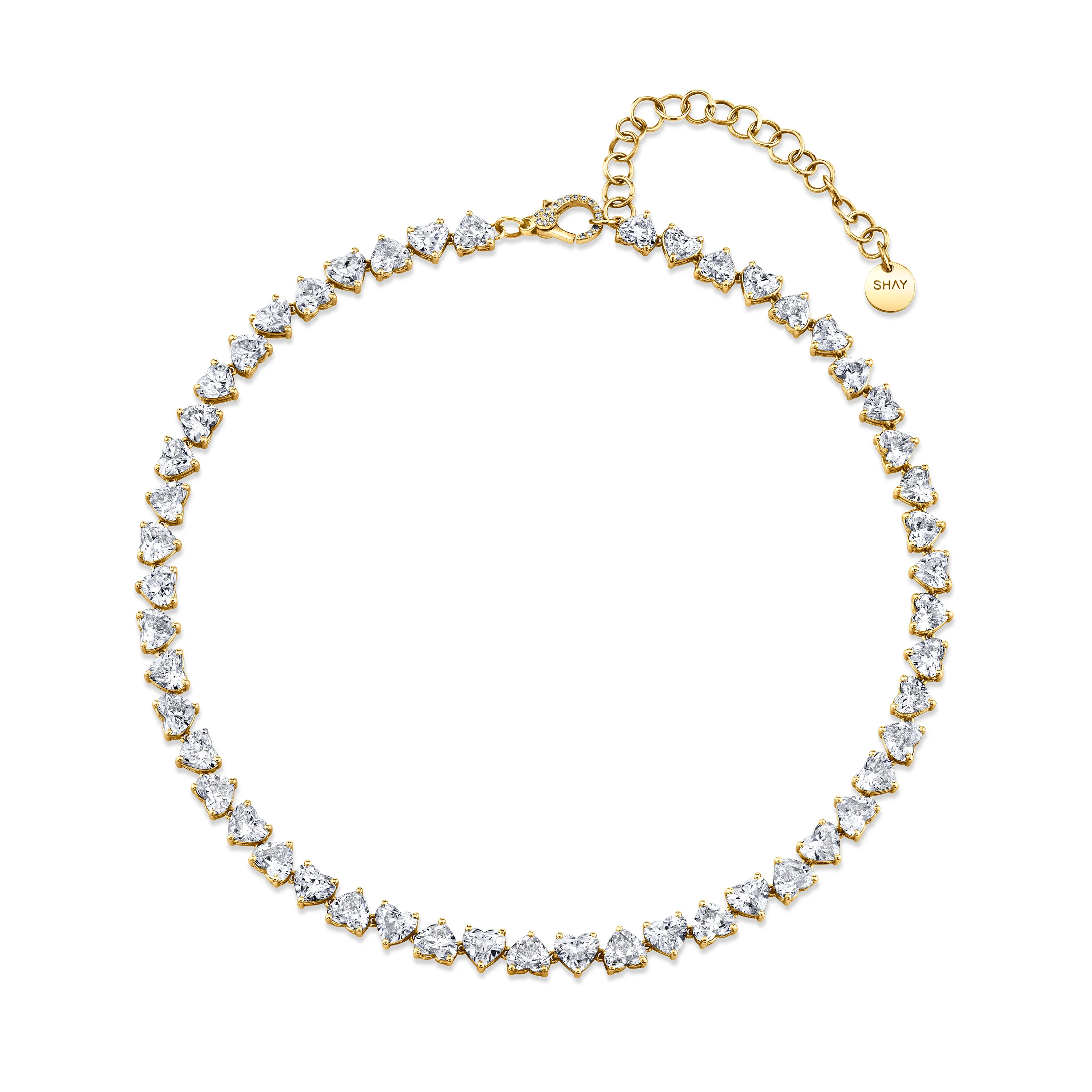 DIAMOND HEART TENNIS NECKLACE - Image 5