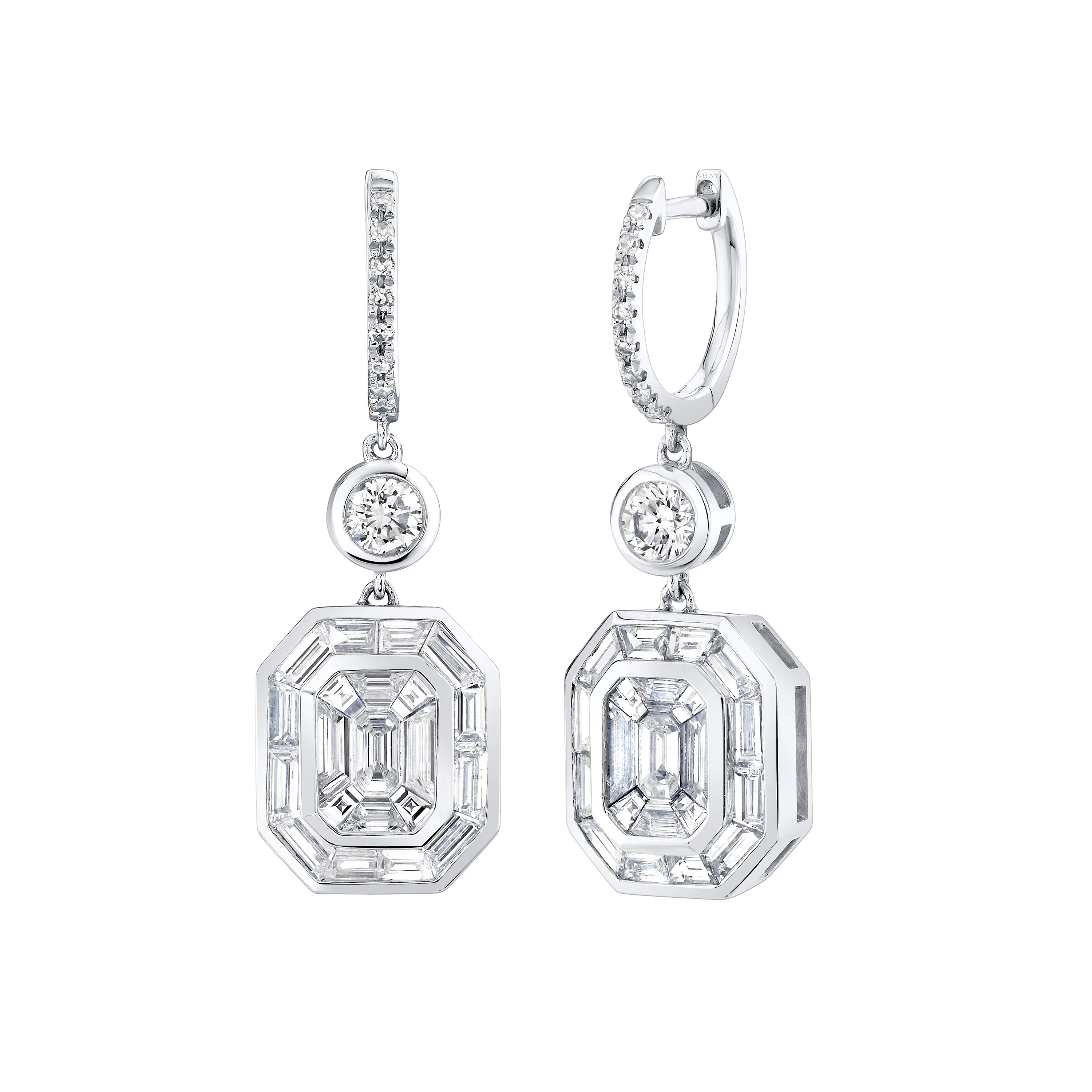 DIAMOND ILLUSION DROP EARRINGS - Image 3
