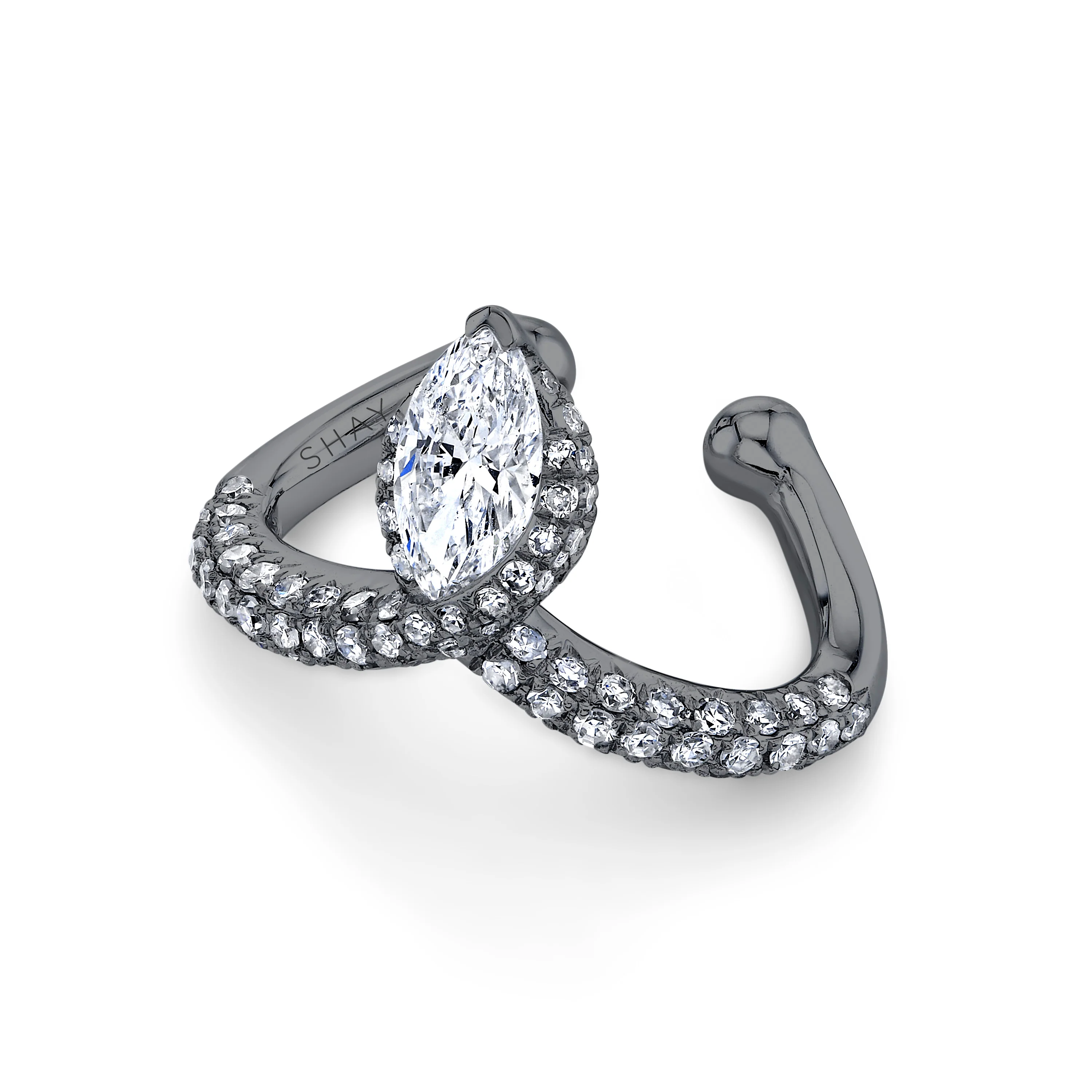 DIAMOND MARQUISE CHEVRON EAR CUFF - Image 5