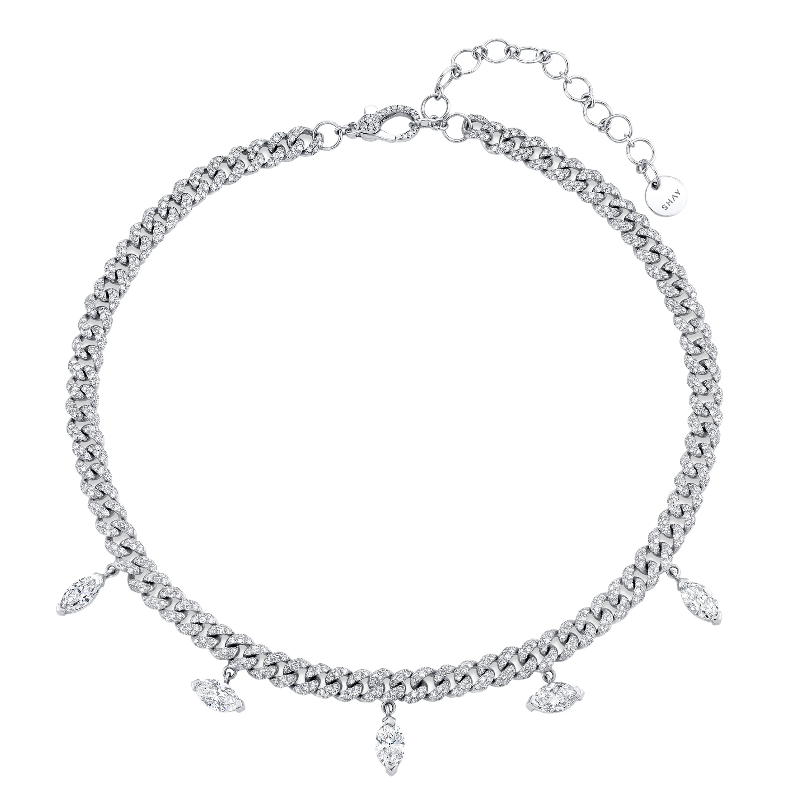 DIAMOND MARQUISE DROP NECKLACE - Image 3