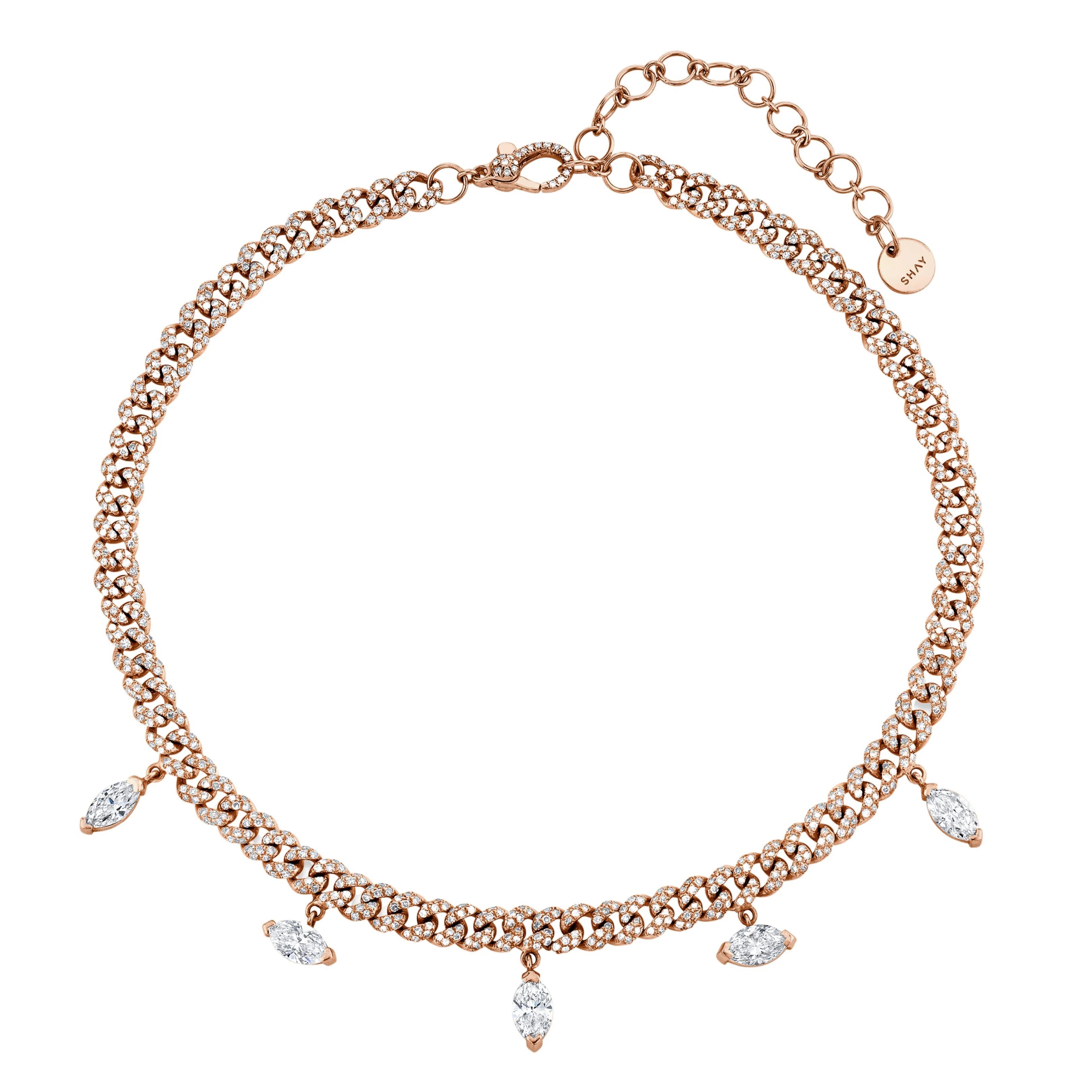 DIAMOND MARQUISE DROP NECKLACE - Image 4
