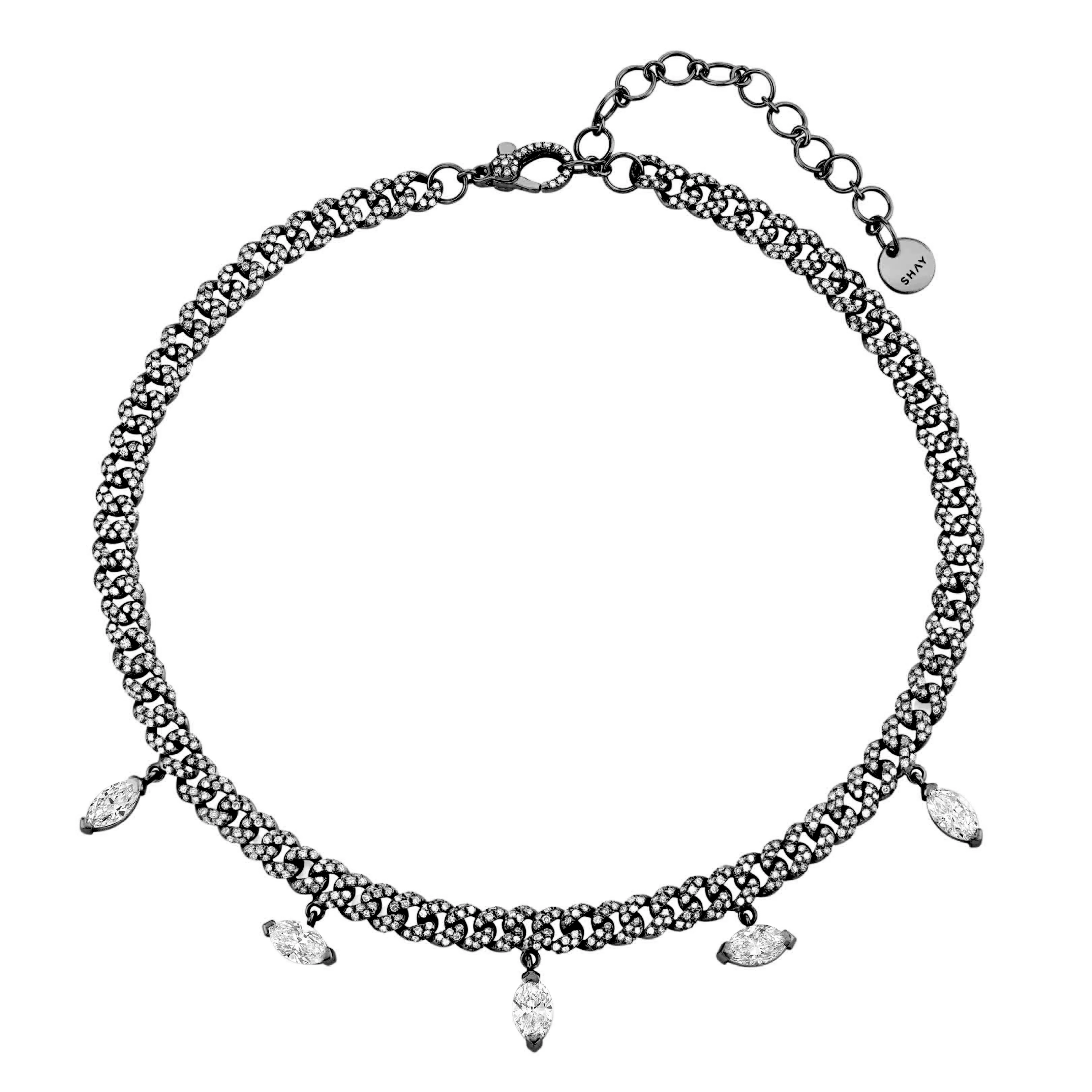 DIAMOND MARQUISE DROP NECKLACE - Image 5