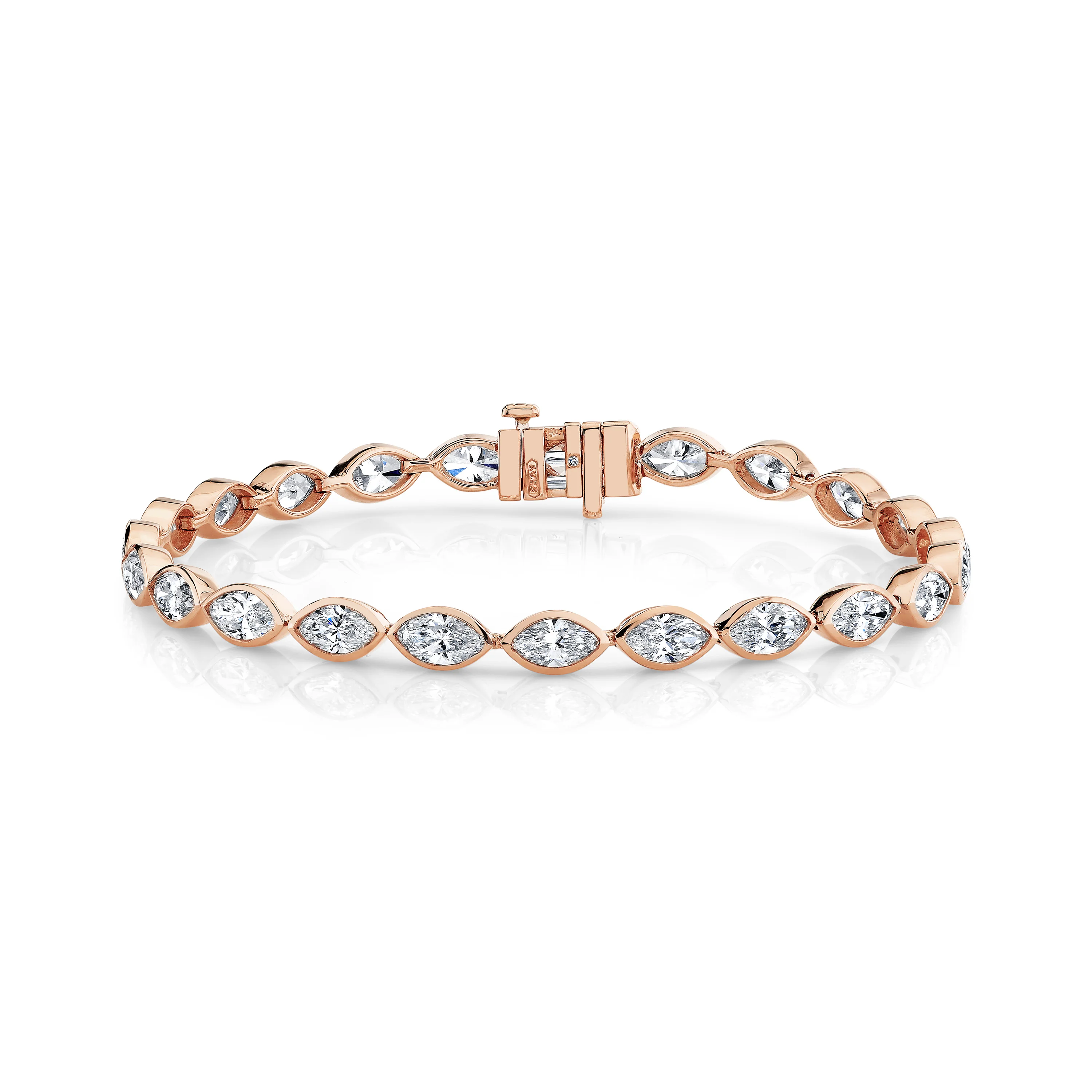 DIAMOND MARQUISE EAST WEST TENNIS BRACELET - Image 3
