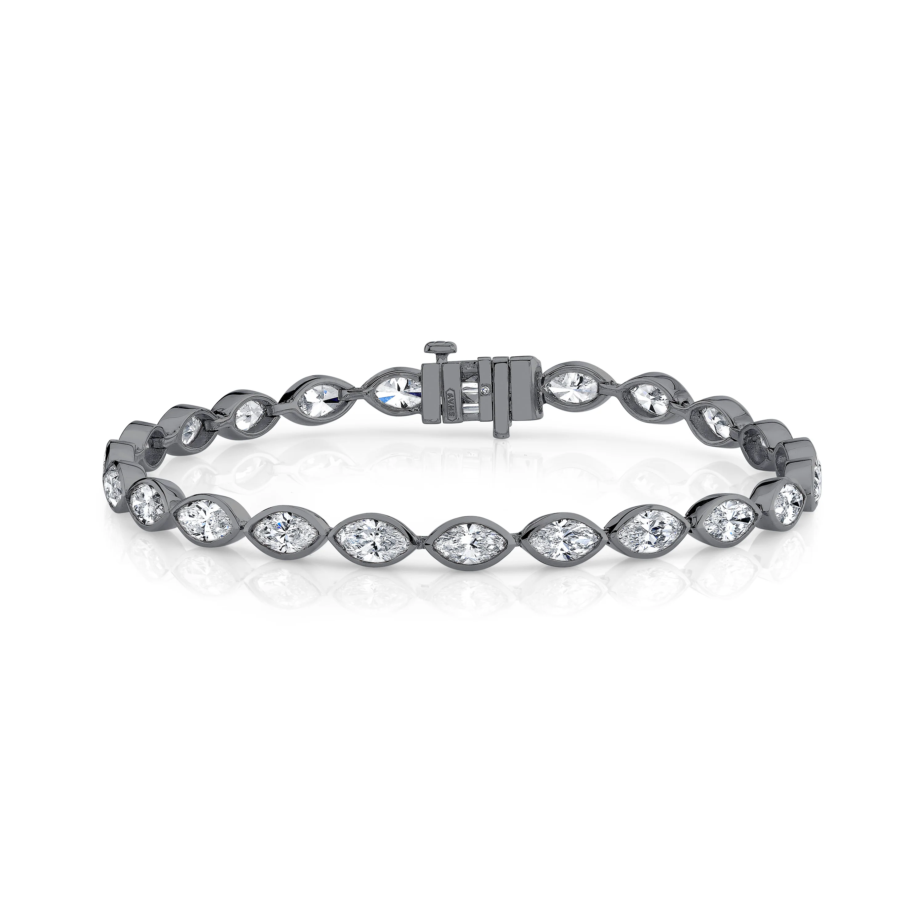 DIAMOND MARQUISE EAST WEST TENNIS BRACELET - Image 5