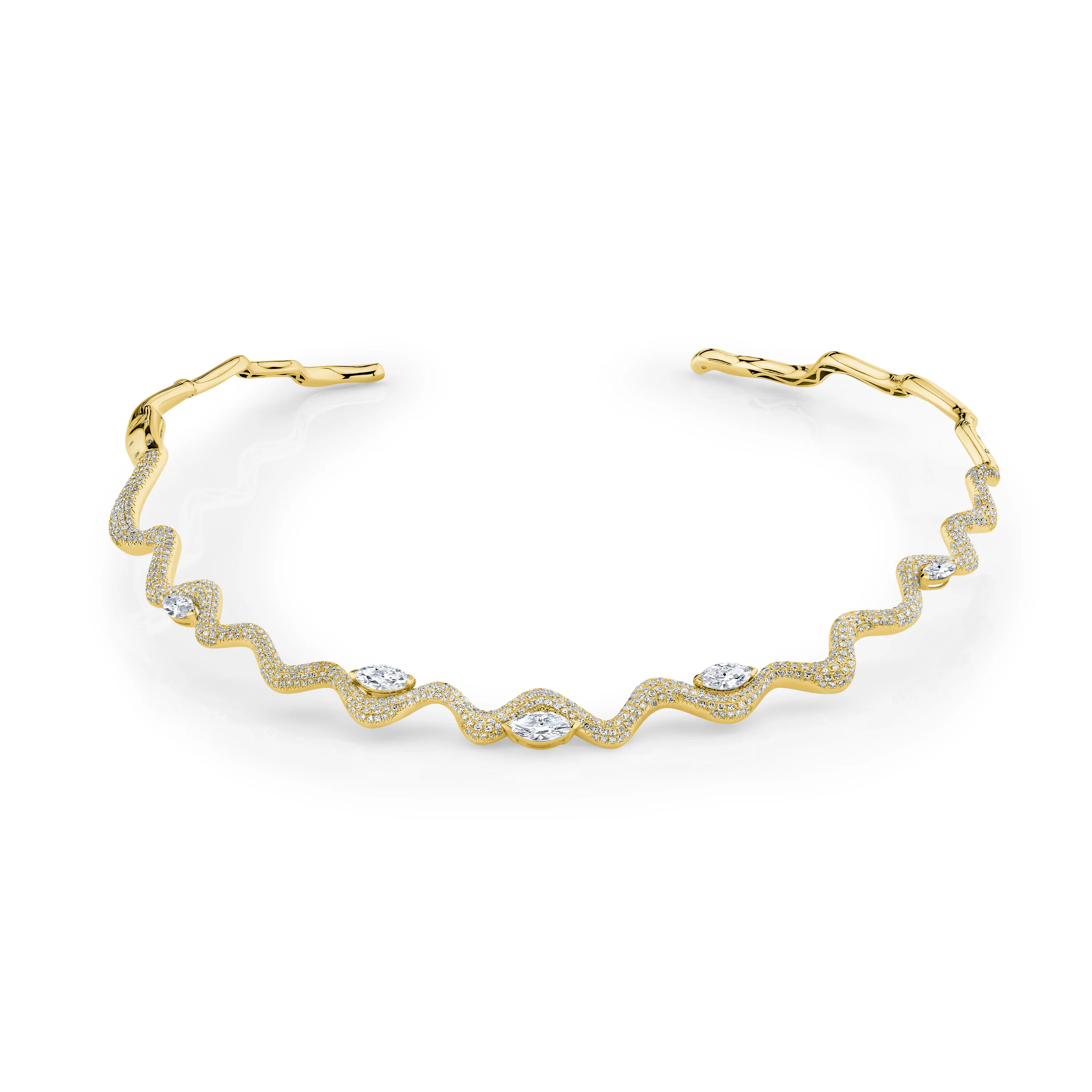 DIAMOND MARQUISE WAVE COLLAR - Image 3