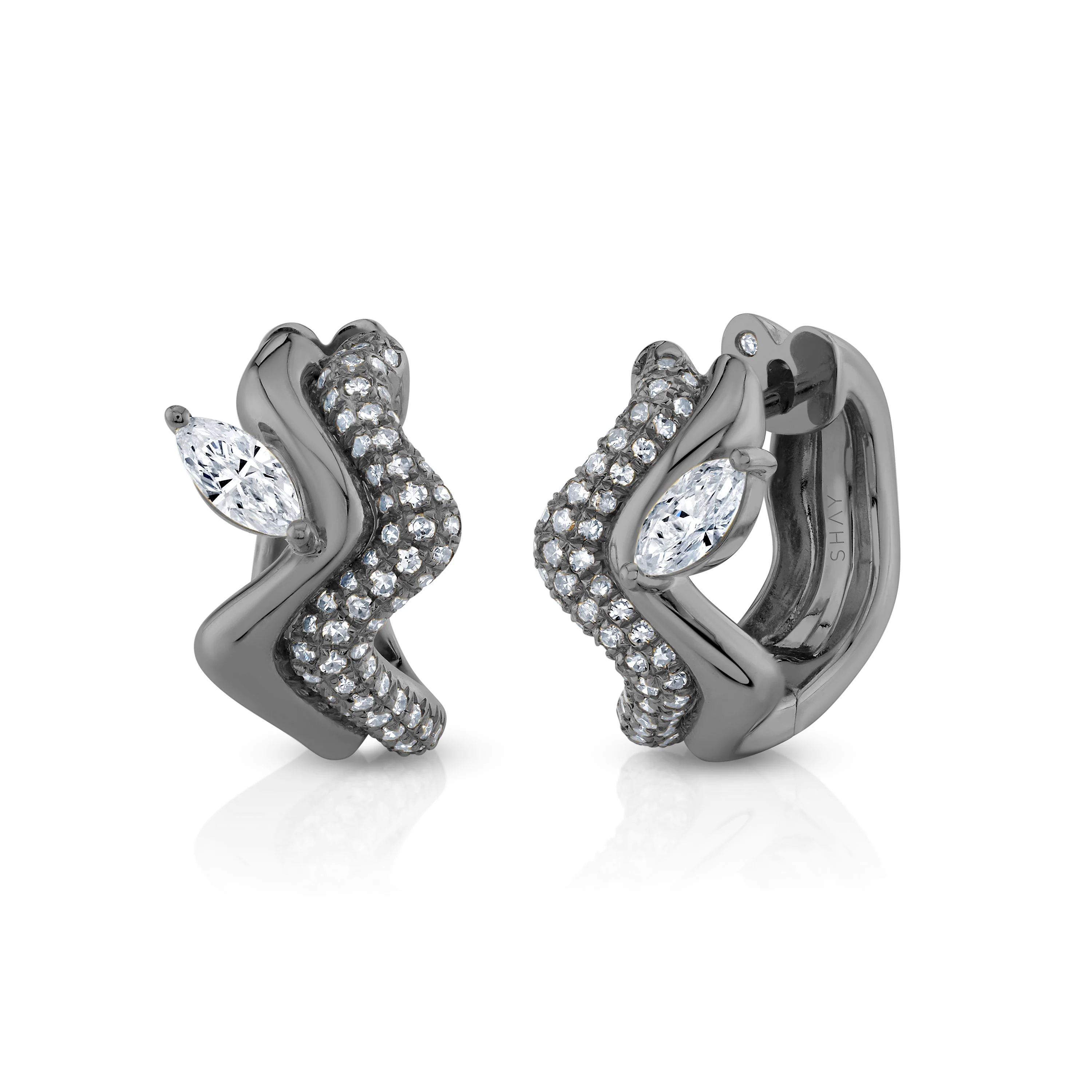 DIAMOND MARQUISE WAVE HUGGIES - Image 5