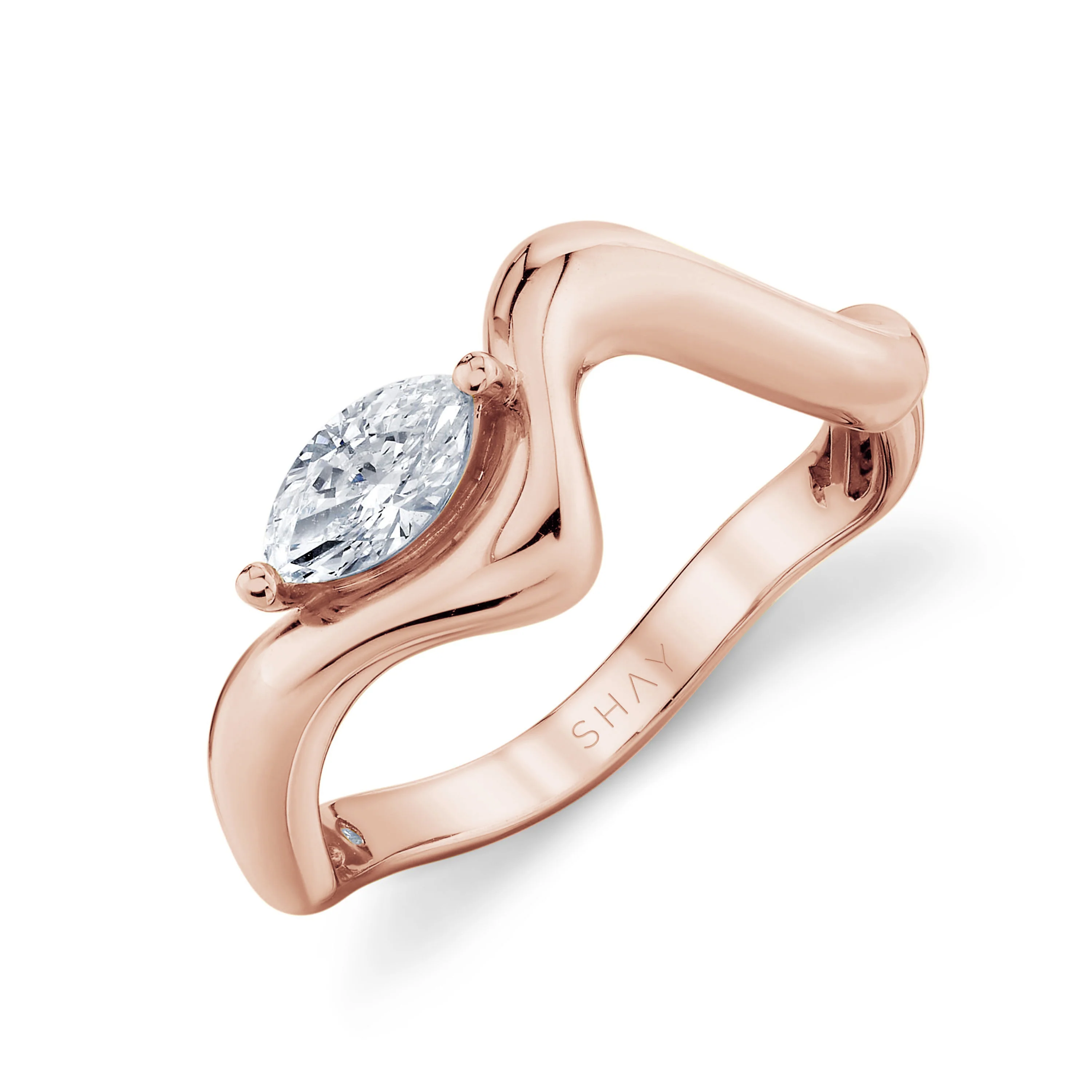 DIAMOND MARQUISE WAVE RING - Image 3