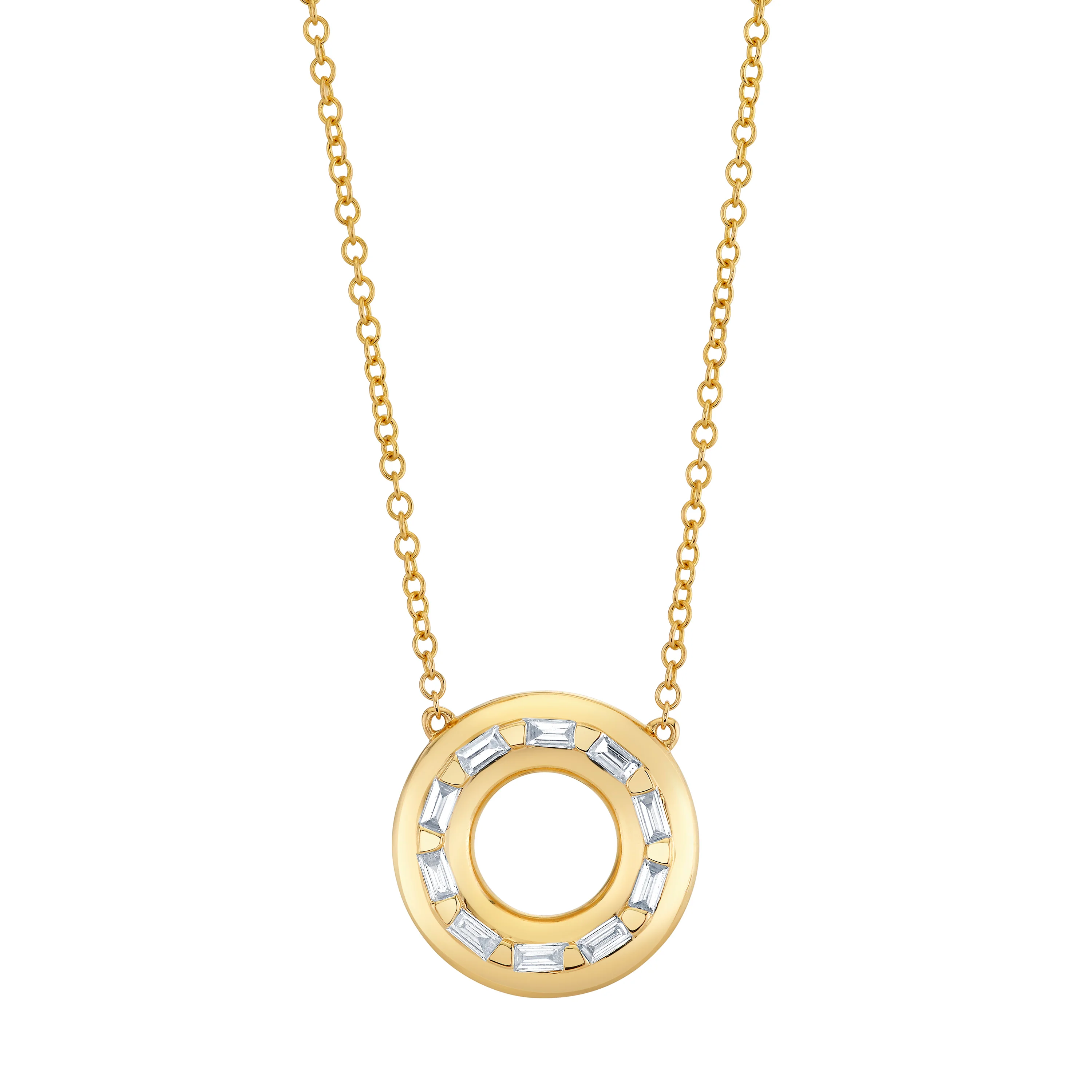 DIAMOND ORBIT PENDANT NECKLACE