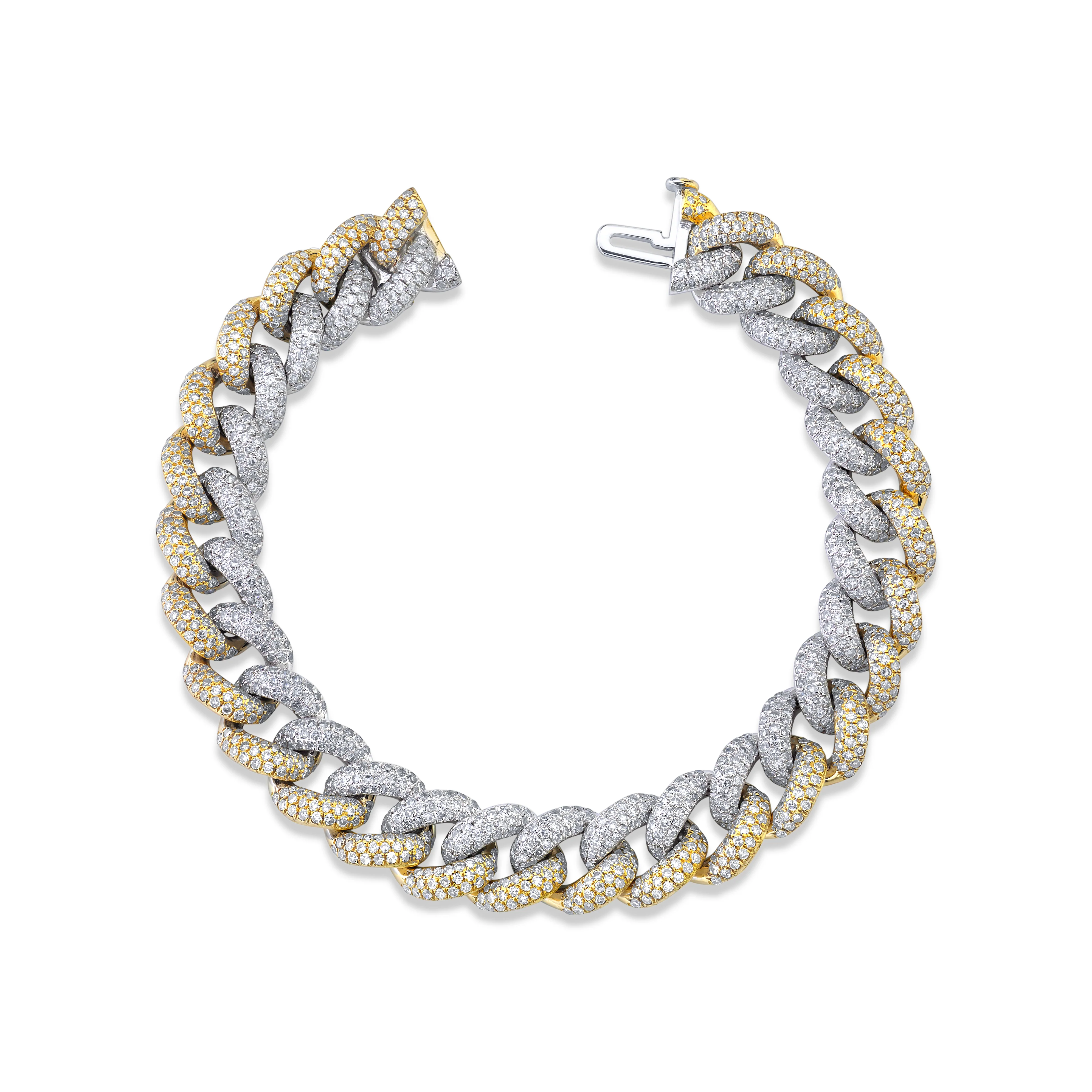 DIAMOND PAVE TWO-TONE ESSENTIAL LINK BRACELET