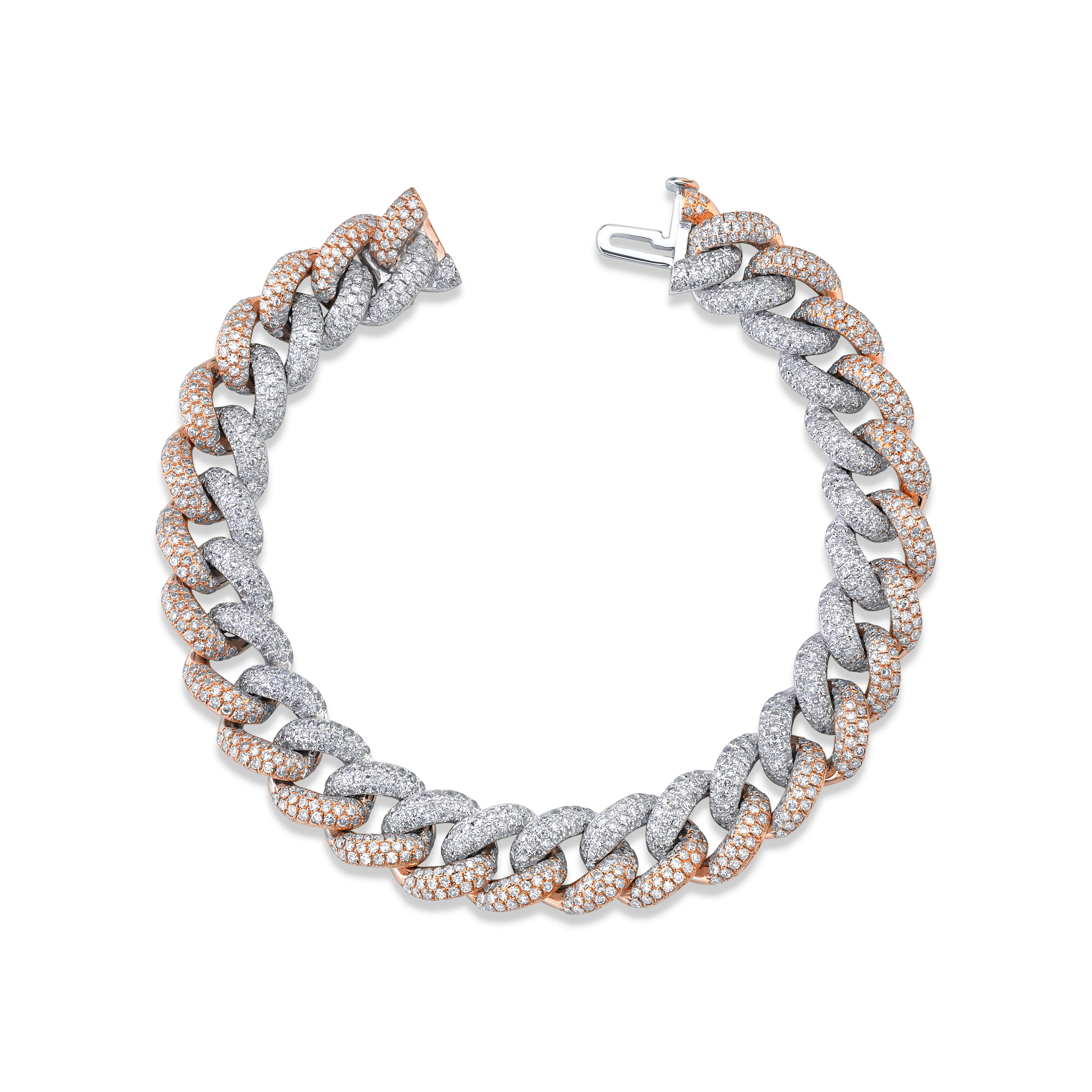 DIAMOND PAVE TWO-TONE ESSENTIAL LINK BRACELET - Image 3