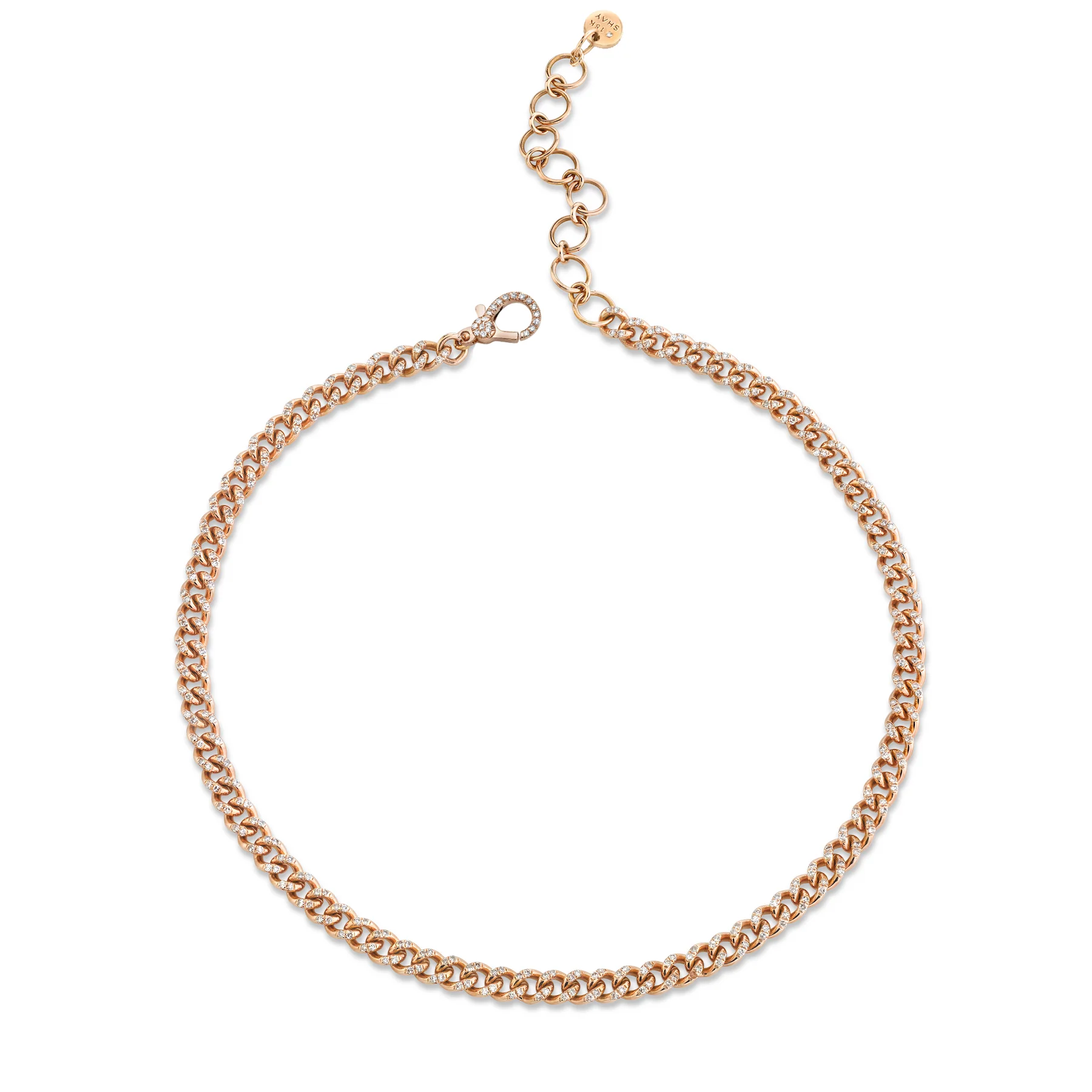 DIAMOND PAVE BABY LINK ANKLET - Image 3
